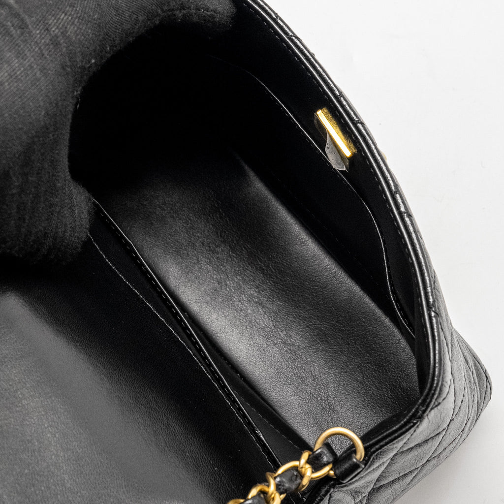 CHANEL 22K RETRO CLASSIC NEW SQUARE LARGE FLAP BAG GOATSKIN BLACK GHW (MICROCHIP)