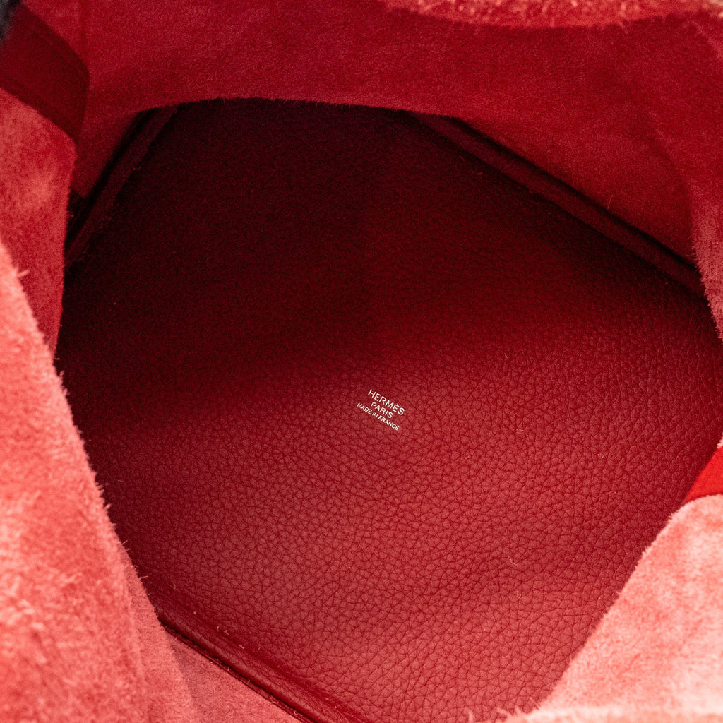 HERMES PICOTIN 26 LOCK BAG CLEMENCE RED SHW