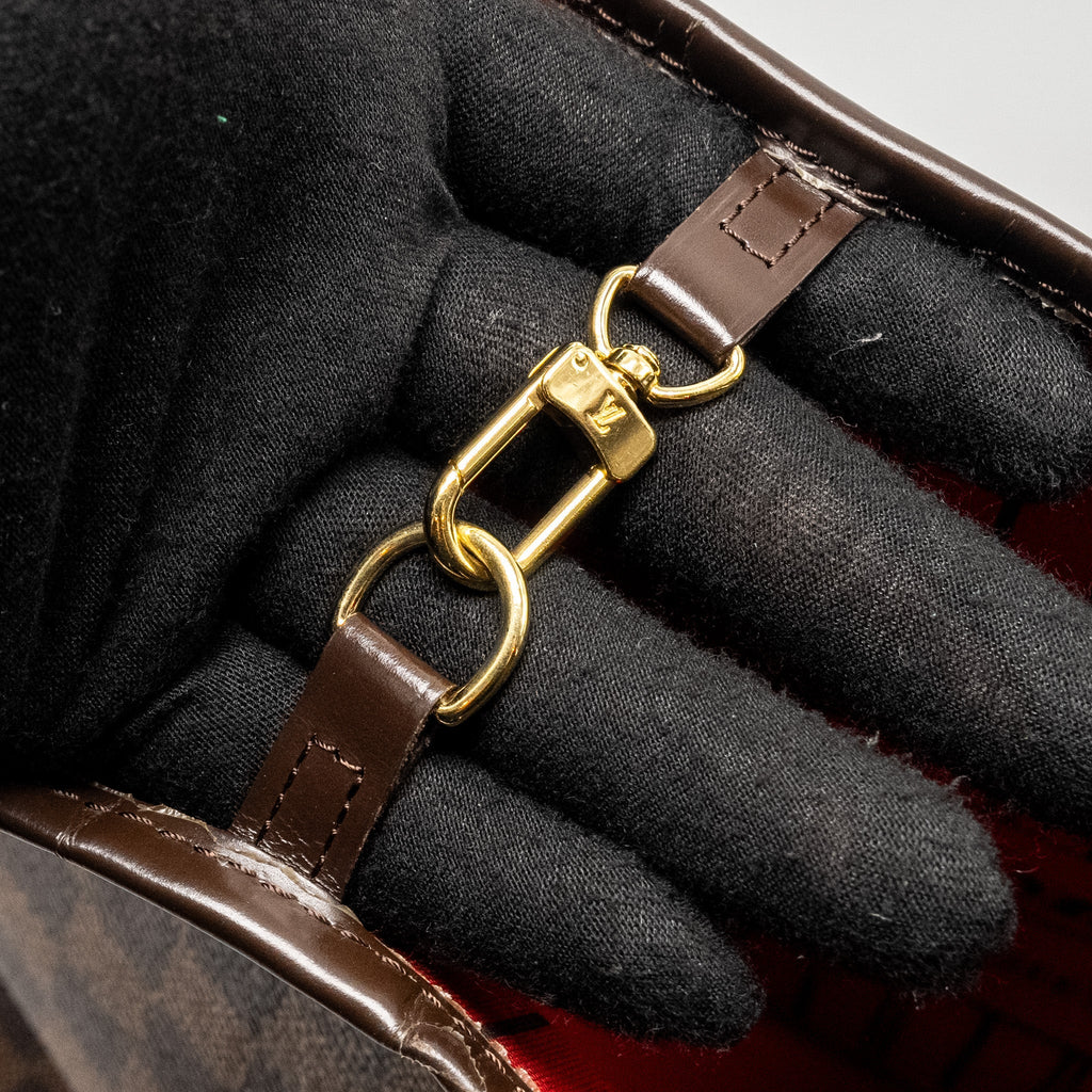 LOUIS VUITTON NEVERFULL MM DAMIER EBENE CANVAS GHW