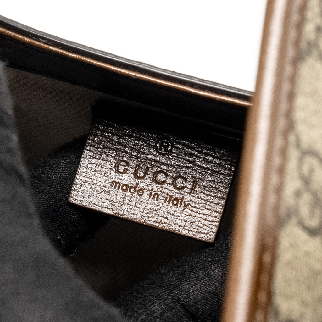 GUCCI TOP HANDLE HORSEBIT 1955 BAG GG SUPREME CANVAS GHW