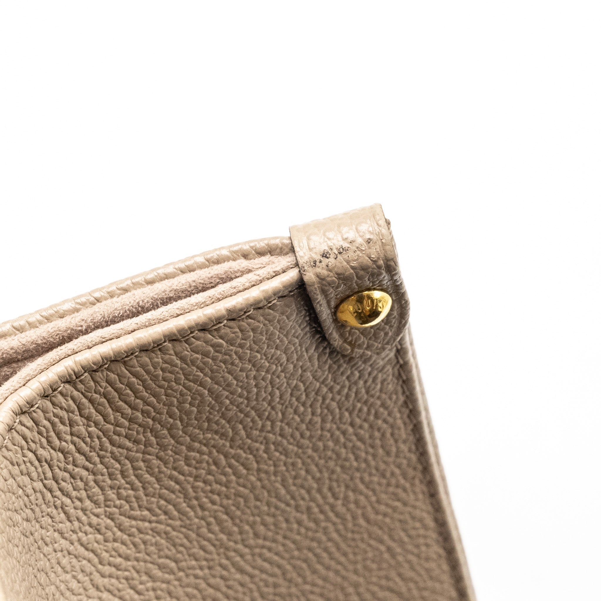 LOUIS VUITTON ONTHEGO PM BICOLOUR MONOGRAM EMPREINTE LEATHER TOURTERELLE/CREME GHW