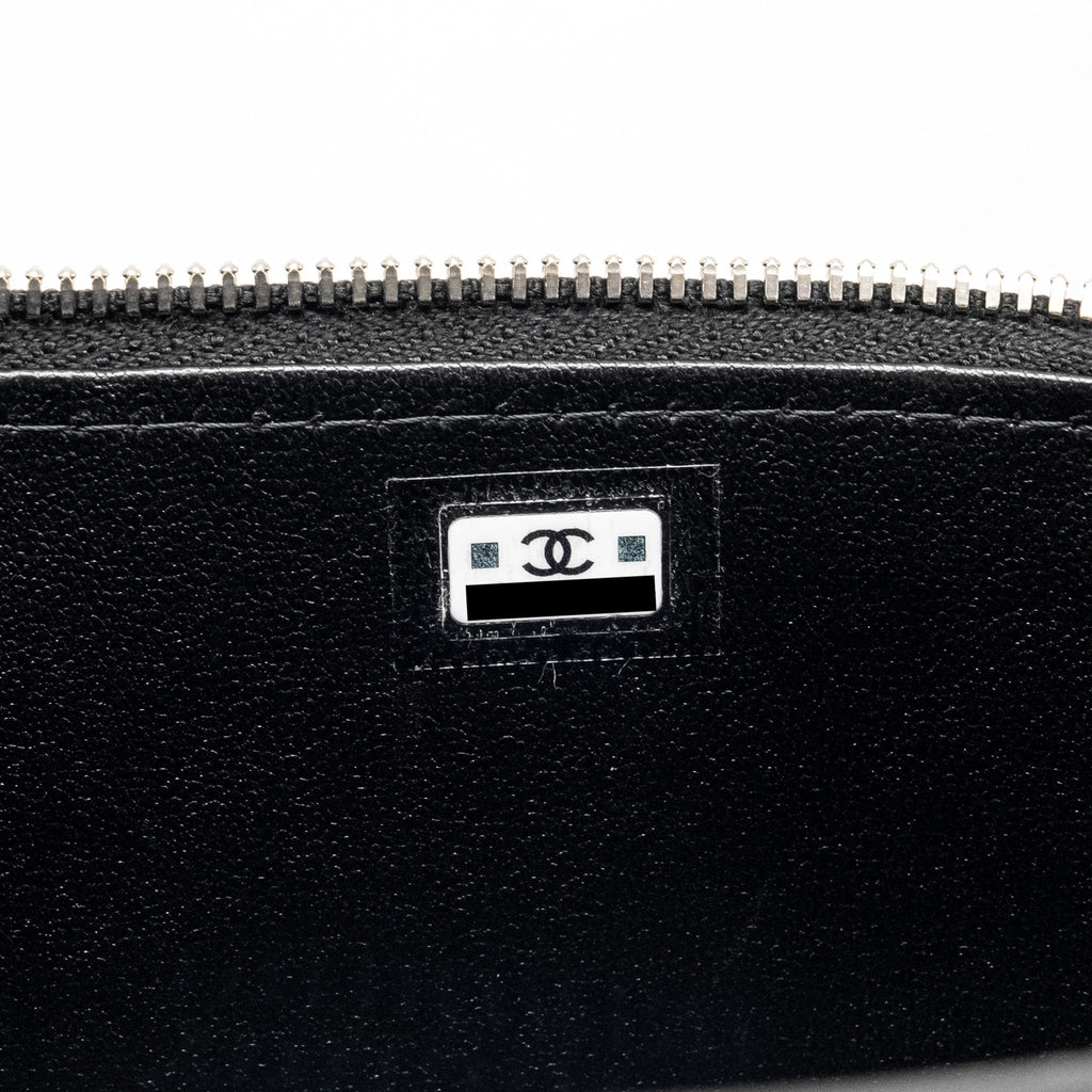 CHANEL TOP HANDLE LONG VANITY CASE LAMBSKIN BLACK SHW (MICROCHIP)