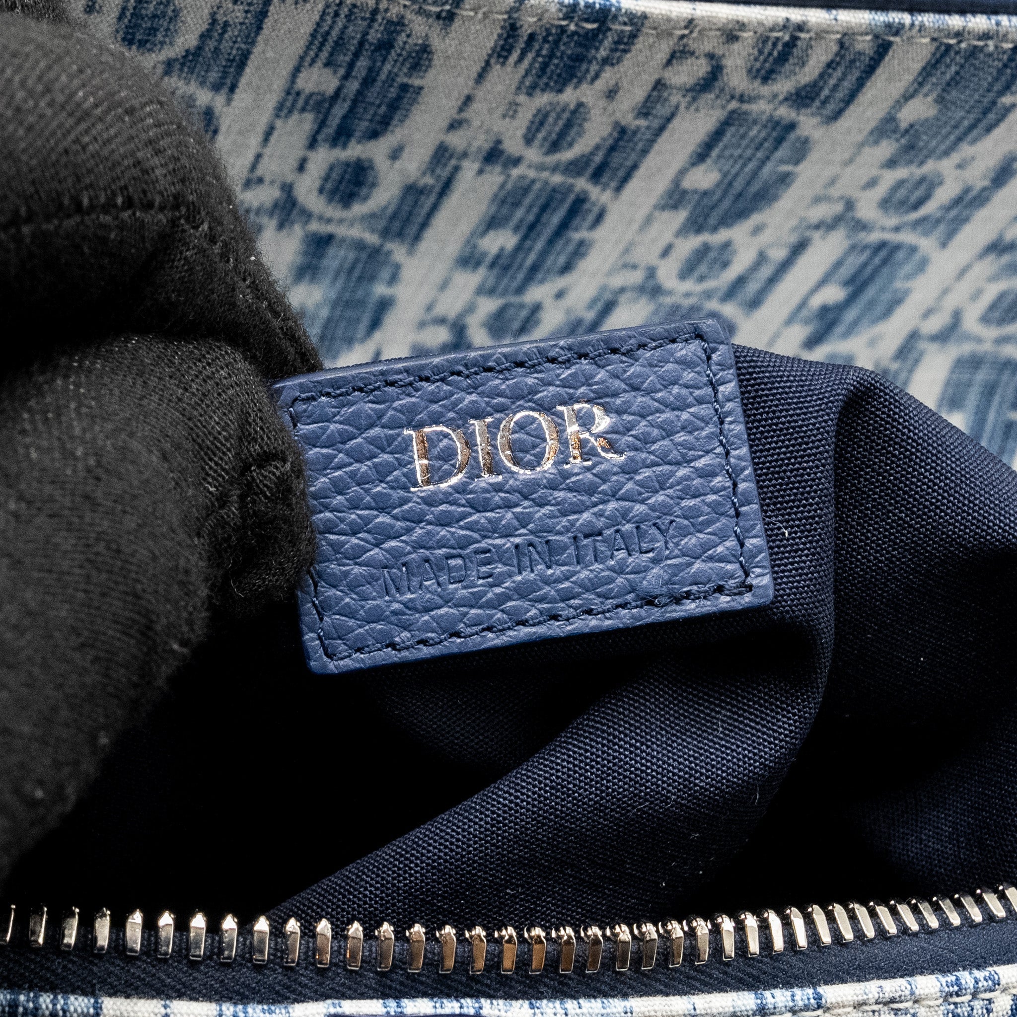 DIOR HOMME SADDLE BAG OBLIQUE KASURI BLUE/MULTICOLOUR SHW