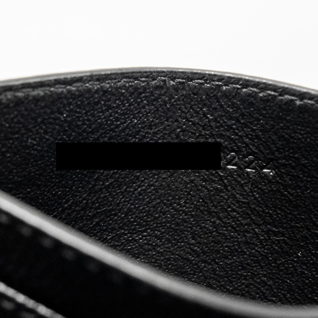 SAINT LAURENT CARD CASE CALFSKIN BLACK GHW