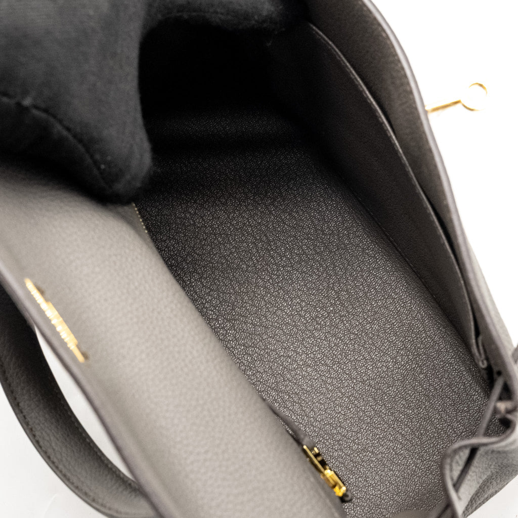 HERMES KELLY 25 TOGO GRIS ETAIN GHW