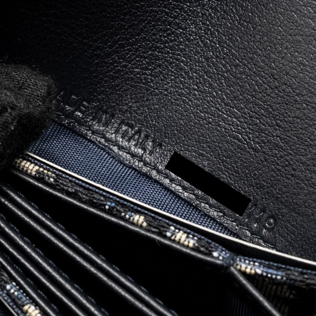 DIOR SADDLE JASMINE GUSSET CARD HOLDER DIOR OBLIQUE JACQUARD BLUE GHW