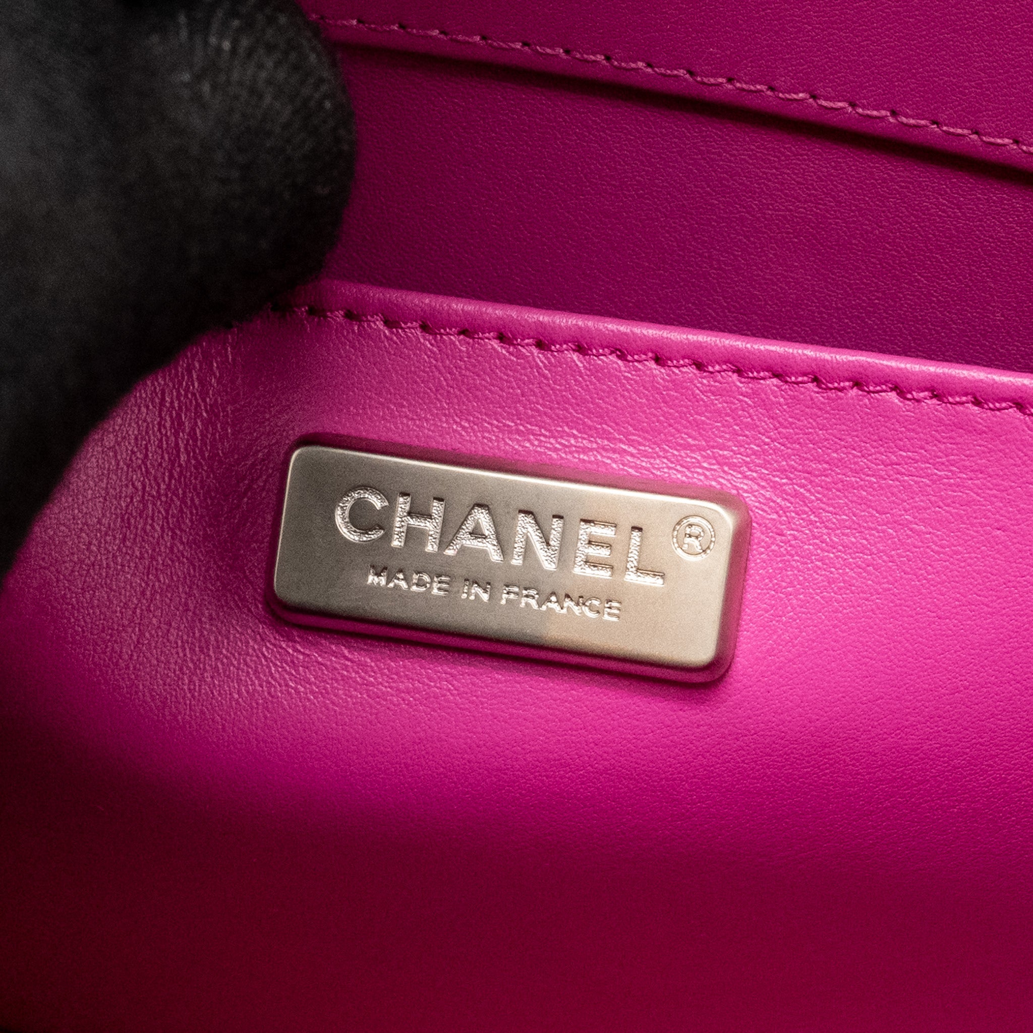 CHANEL MEDIUM BOY FLAP BAG PYTHON PINK BRUSHED SHW