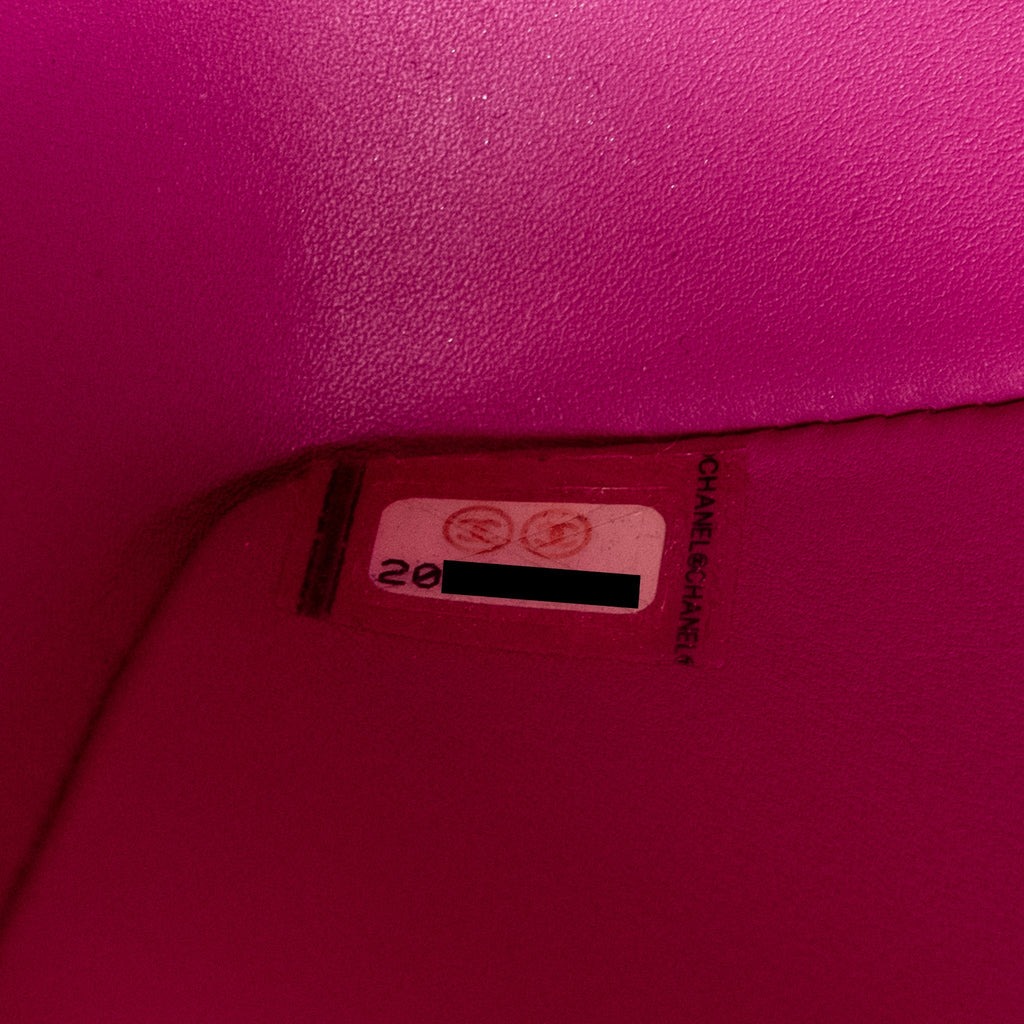 CHANEL MEDIUM BOY FLAP BAG PYTHON PINK BRUSHED SHW