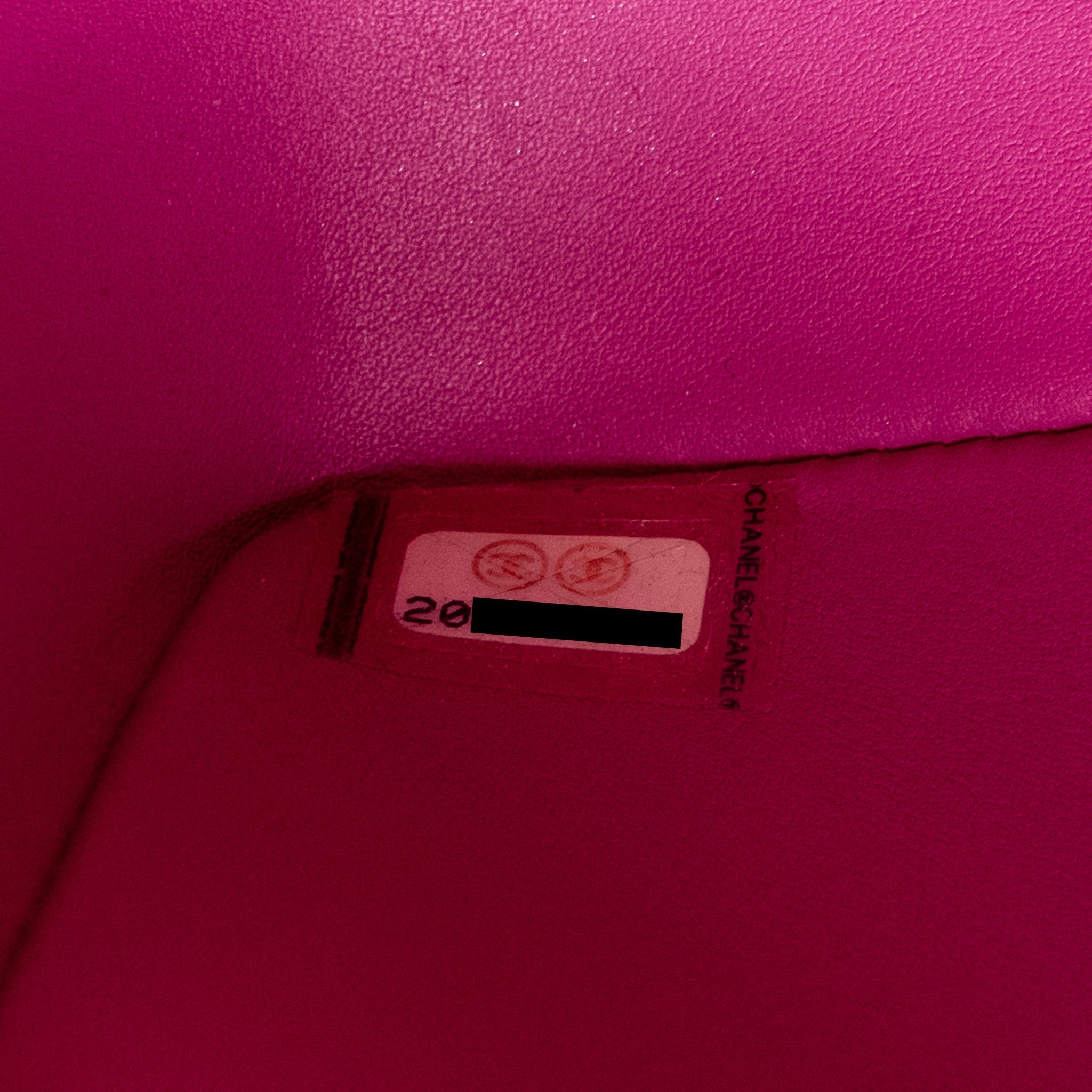 CHANEL MEDIUM BOY FLAP BAG PYTHON PINK BRUSHED SHW