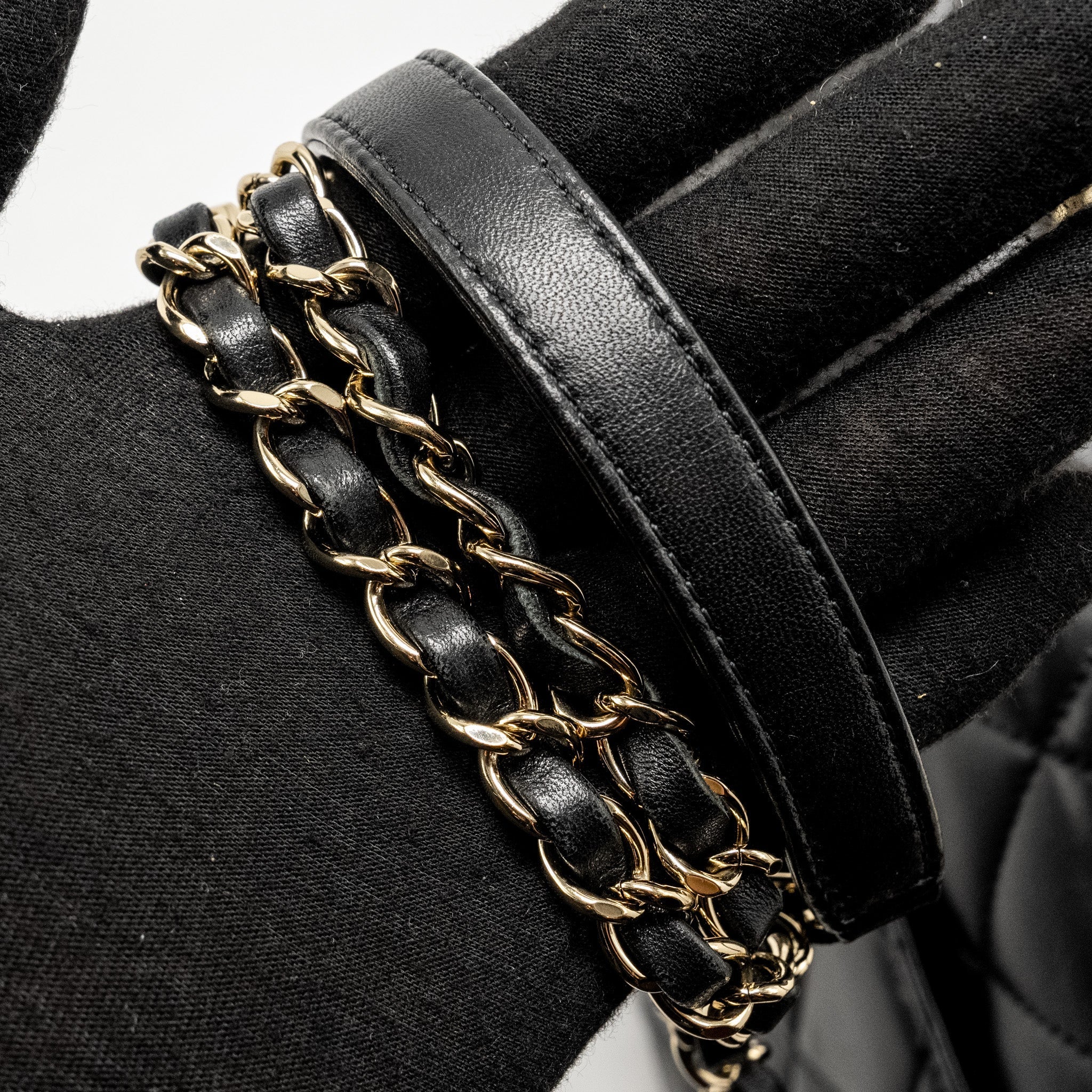 CHANEL SMALL TRENDY CC FLAP BAG LAMBSKIN BLACK GHW