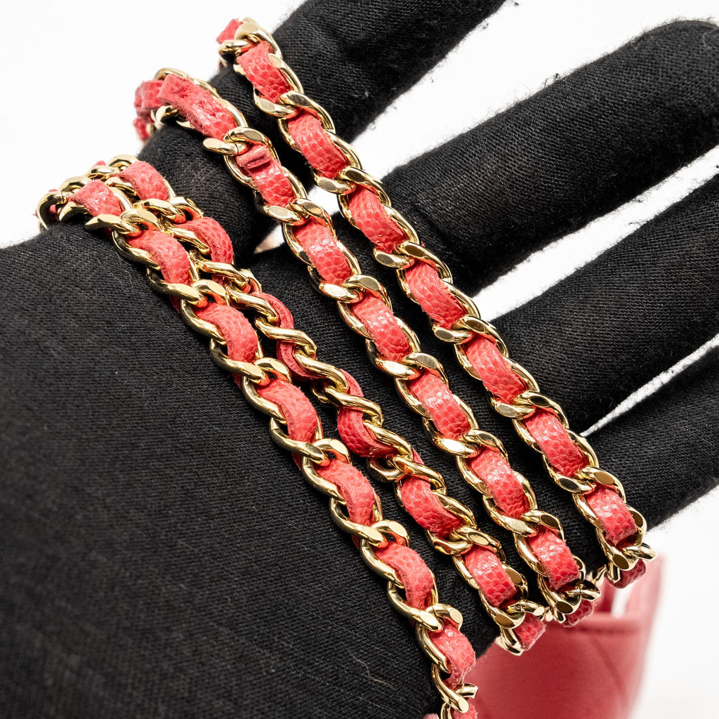CHANEL CLASSIC WALLET ON CHAIN CAVIAR PINK GHW