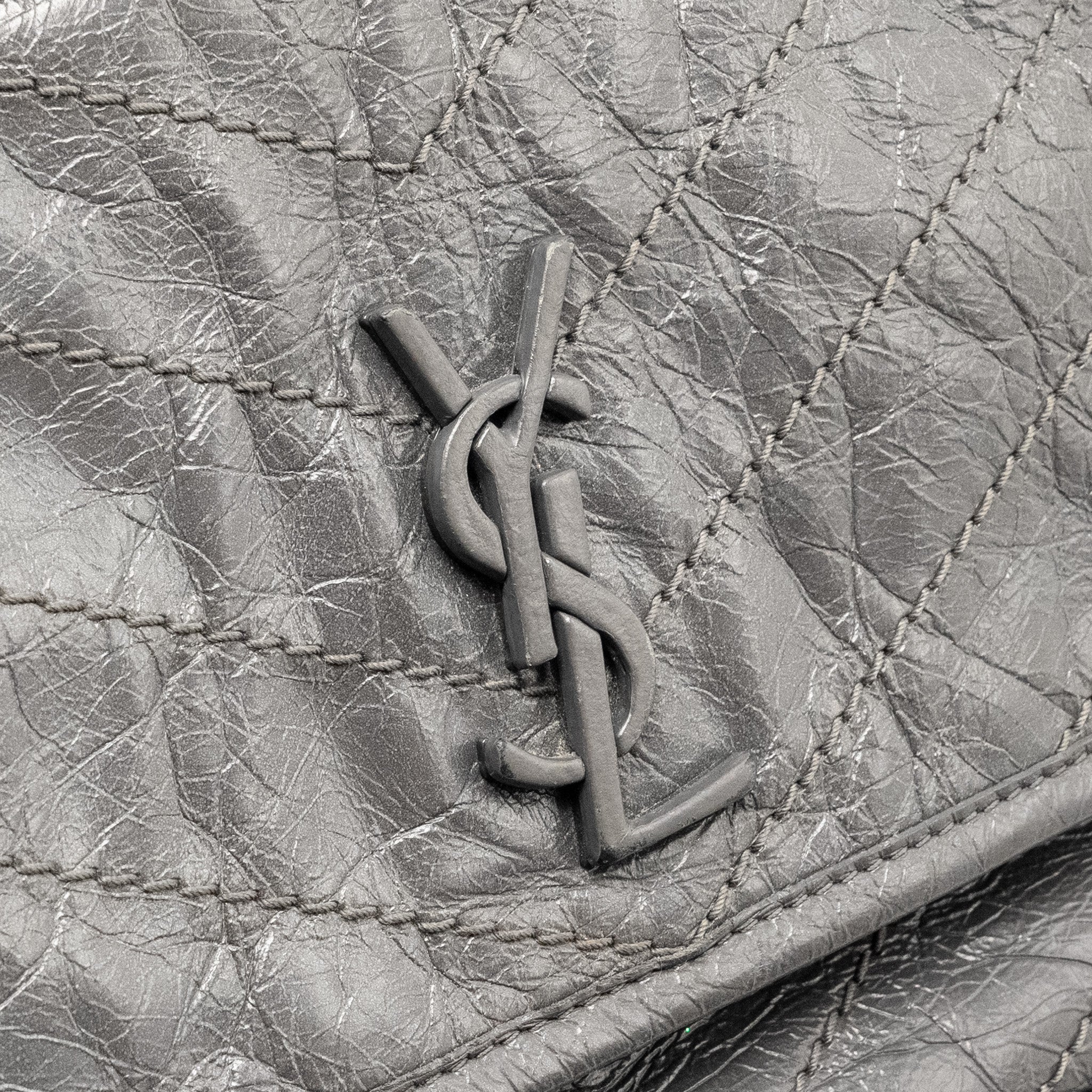 SAINT LAURENT NIKI BABY CALFSKIN GREY SHW