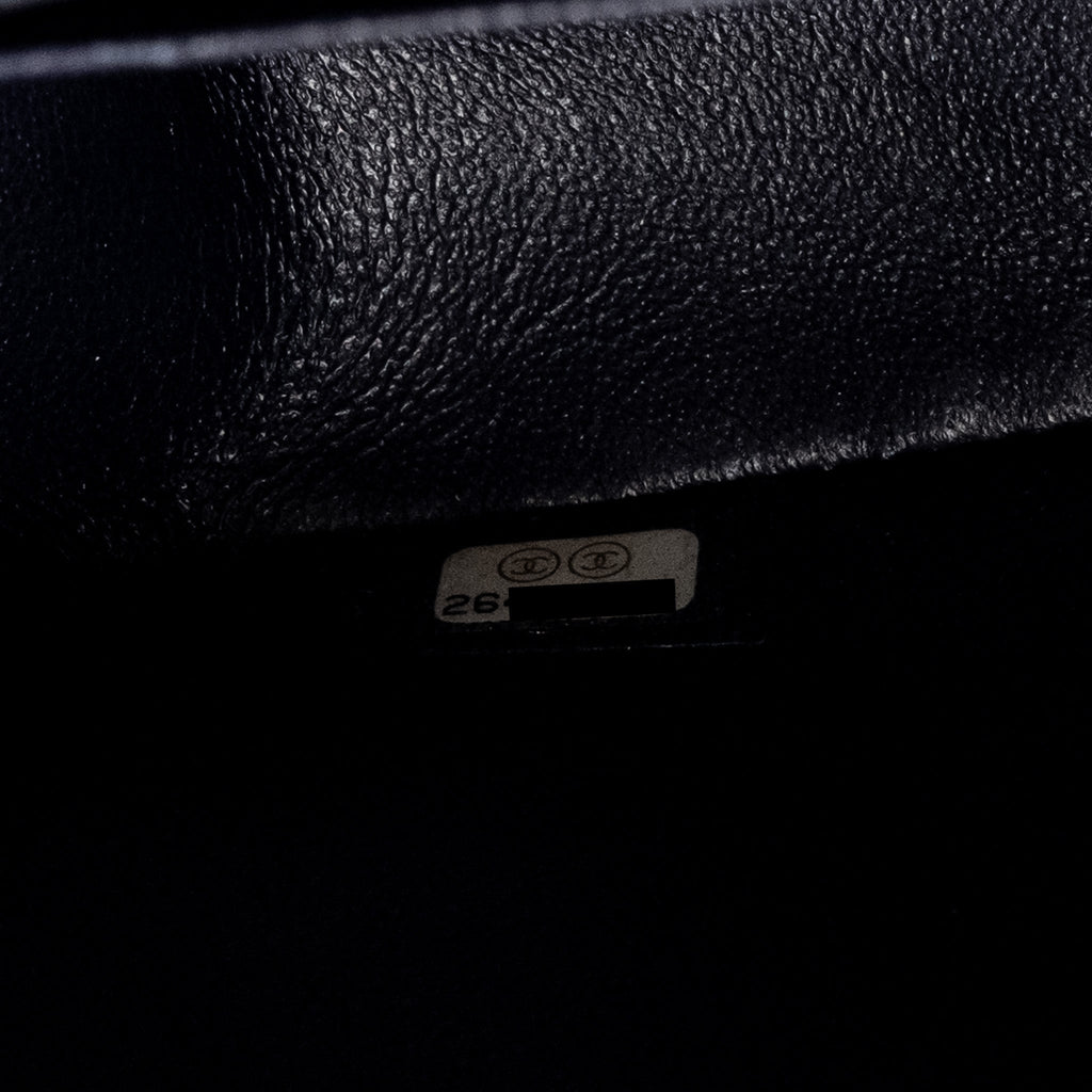 CHANEL MINI RECTANGULAR FLAP BAG CHEVRON LAMBSKIN NAVY LGHW