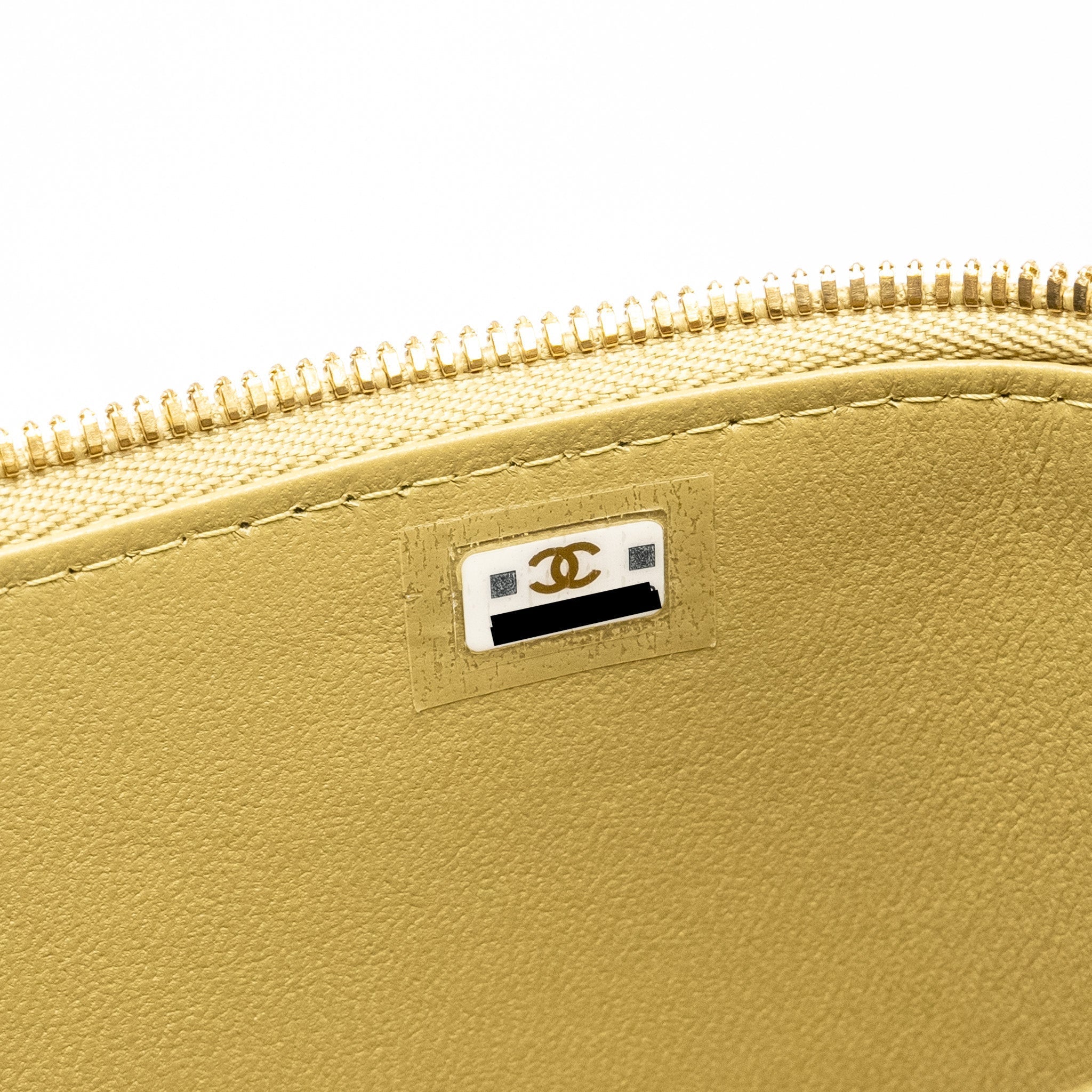 CHANEL COCO LETTER LONG VANITY WITH CHAIN LAMBSKIN GREEN GHW (MICROCHIP)
