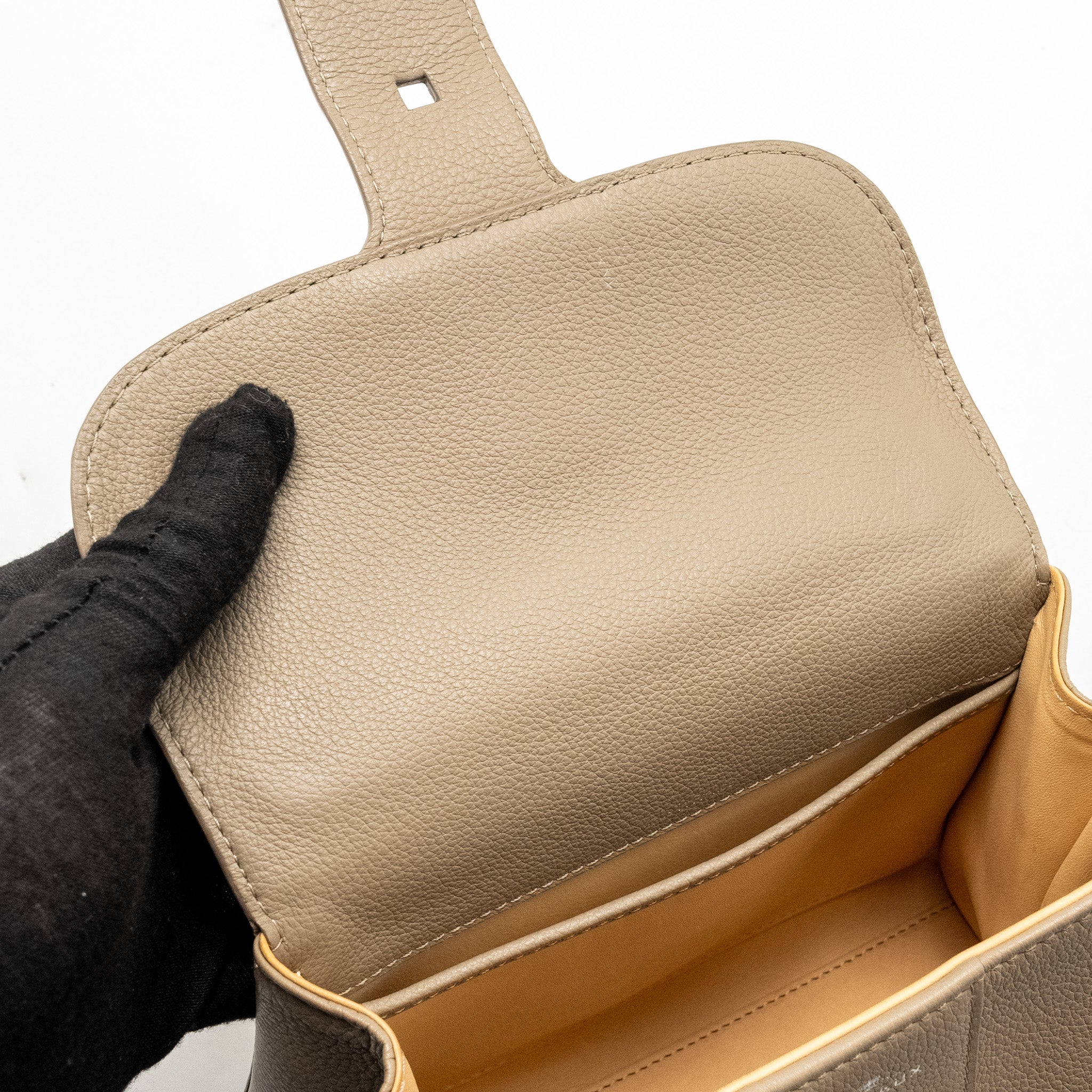 DELVAUX MINI BRILLANT BAG CALFSKIN GREY SHW