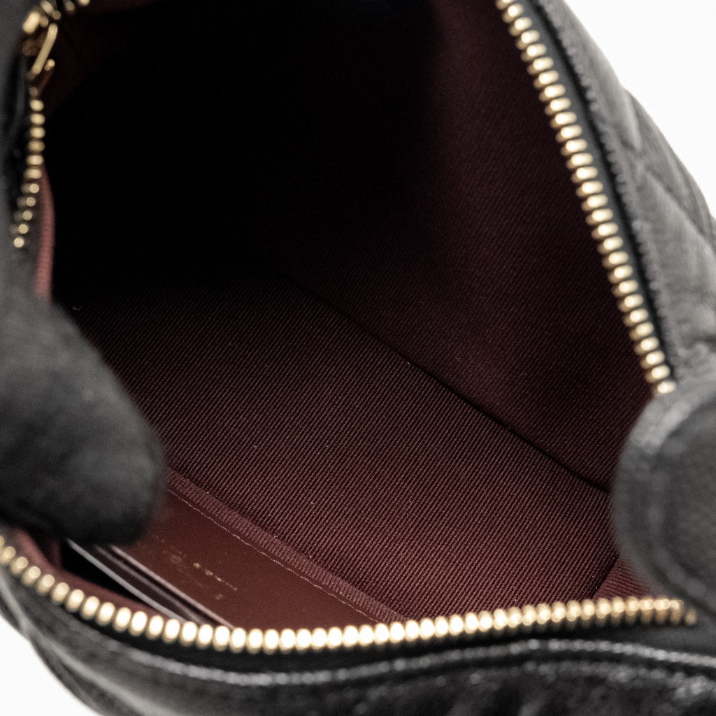CHANEL 25C QUILTED HOBO BAG CAVIAR BLACK GHW (MICROCHIP)