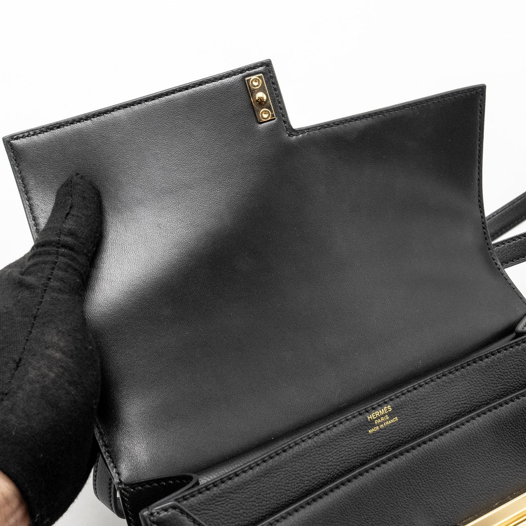 HERMES VERROU 21 BAG ALLEGRETTO PERMABRASS BLACK LGHW