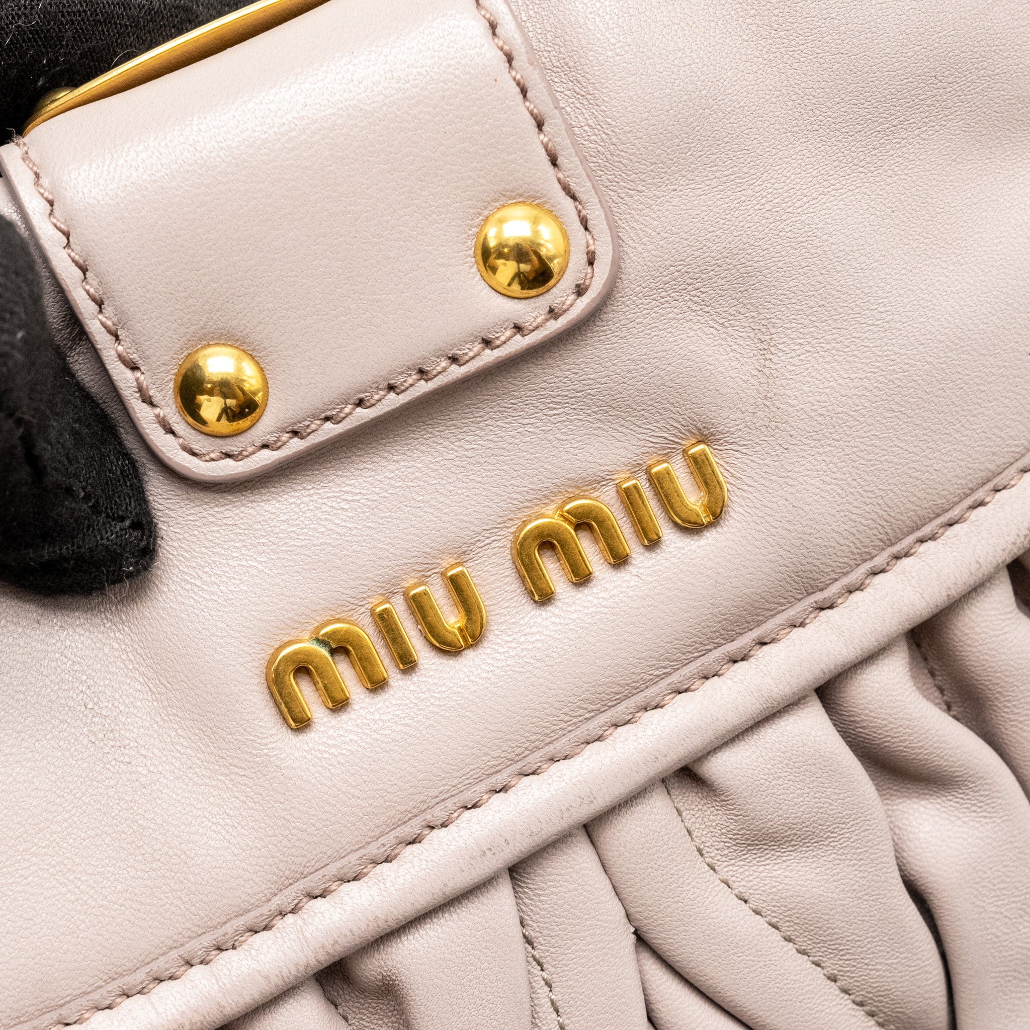 MIU MIU SACCA CON MATELASSE HANDBAG LEATHER LIGHT PURPLE GHW