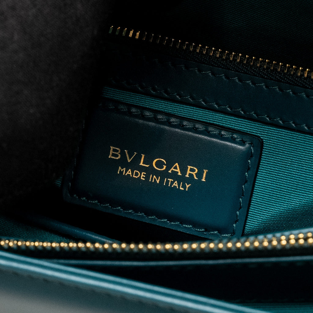 BVLGARI SERPENTI FOREVER BAG CALFSKIN GREEN LGHW