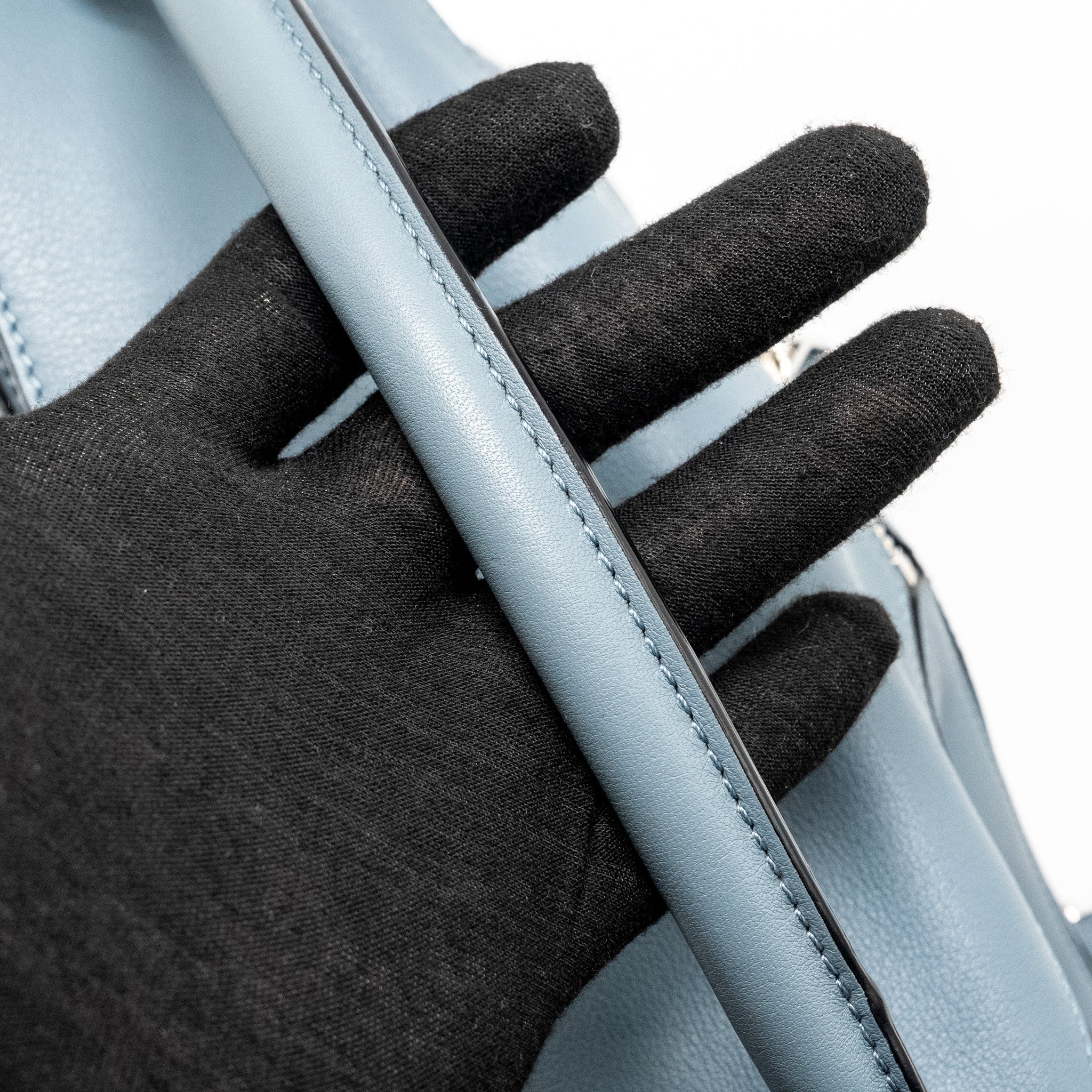 LOEWE SMALL PUZZLE BAG CALFSKIN LIGHT BLUE SHW