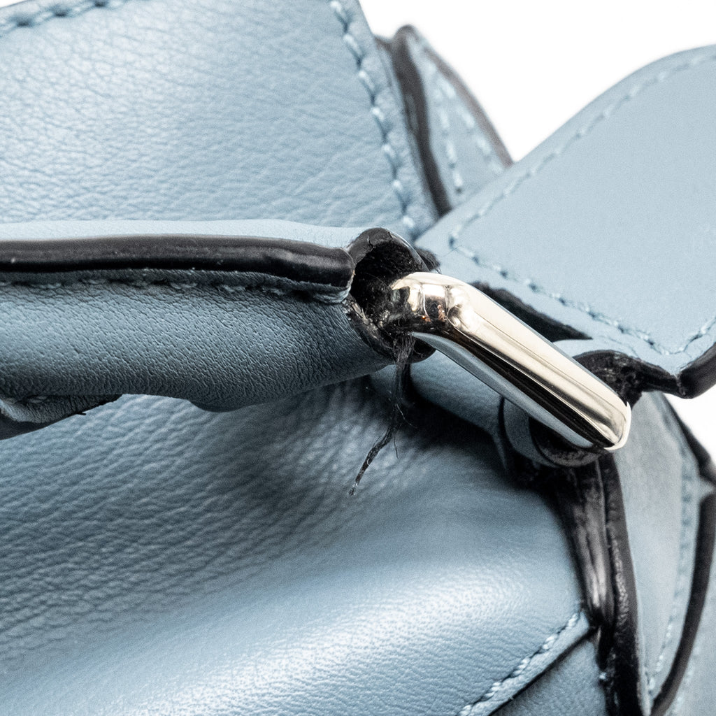 LOEWE SMALL PUZZLE BAG CALFSKIN LIGHT BLUE SHW