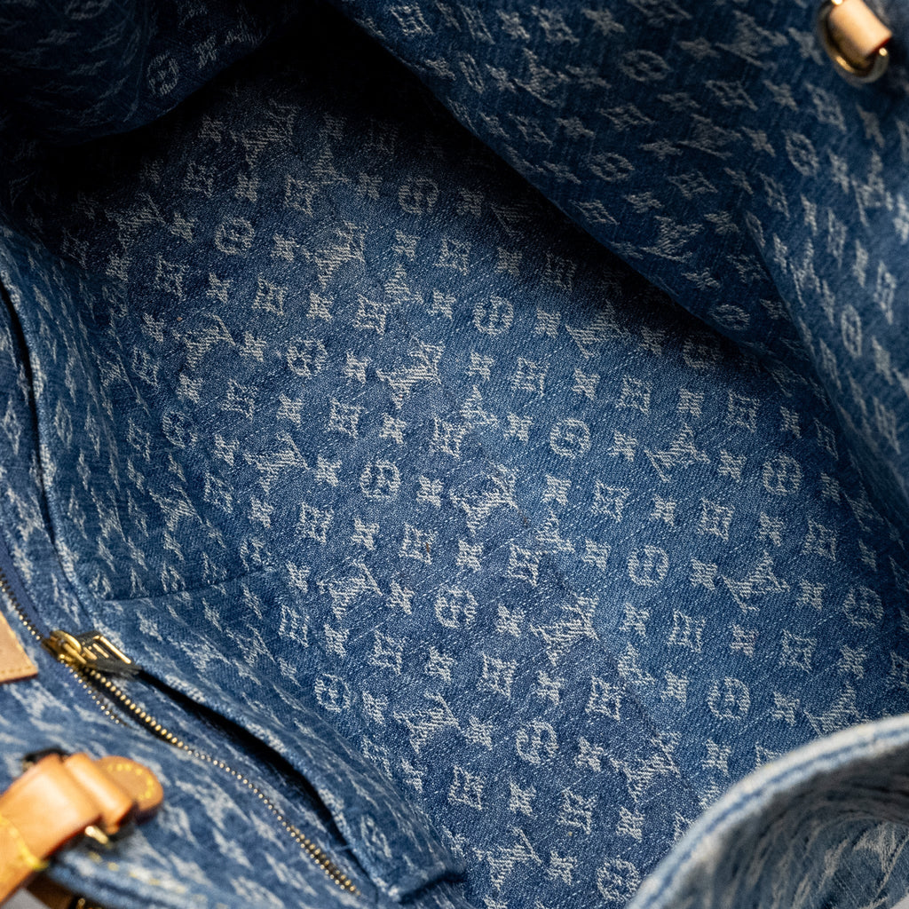 LOUIS VUITTON ONTHEGO MM REMIX MONOGRAM DENIM BLUE GHW