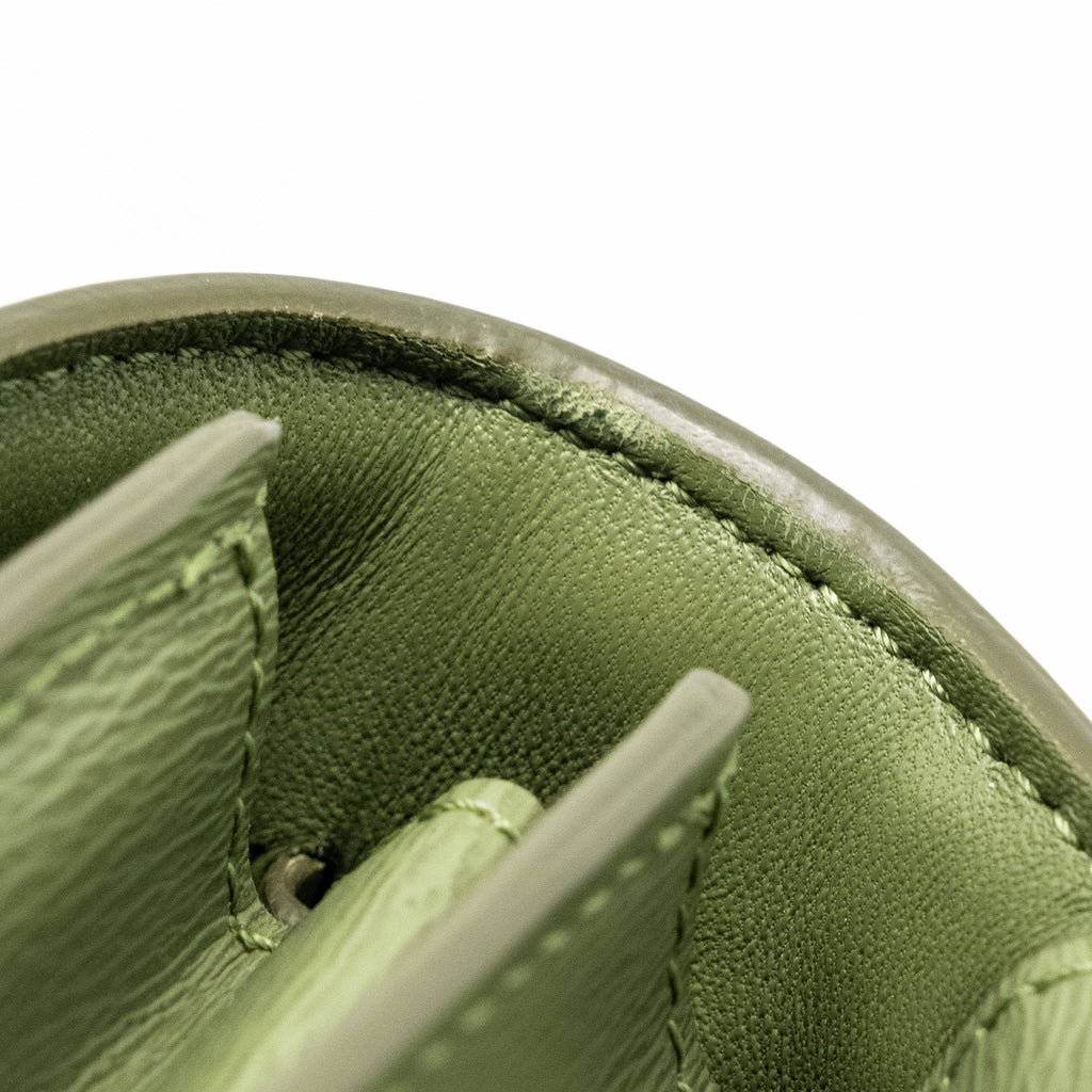 CELINE TEEN CLASSIC BOX BAG CALFSKIN GREEN GHW