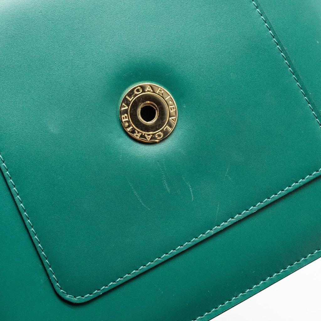 BVLGARI SERPENTI FOREVER TOP HANDLE CALFSKIN GREEN GHW