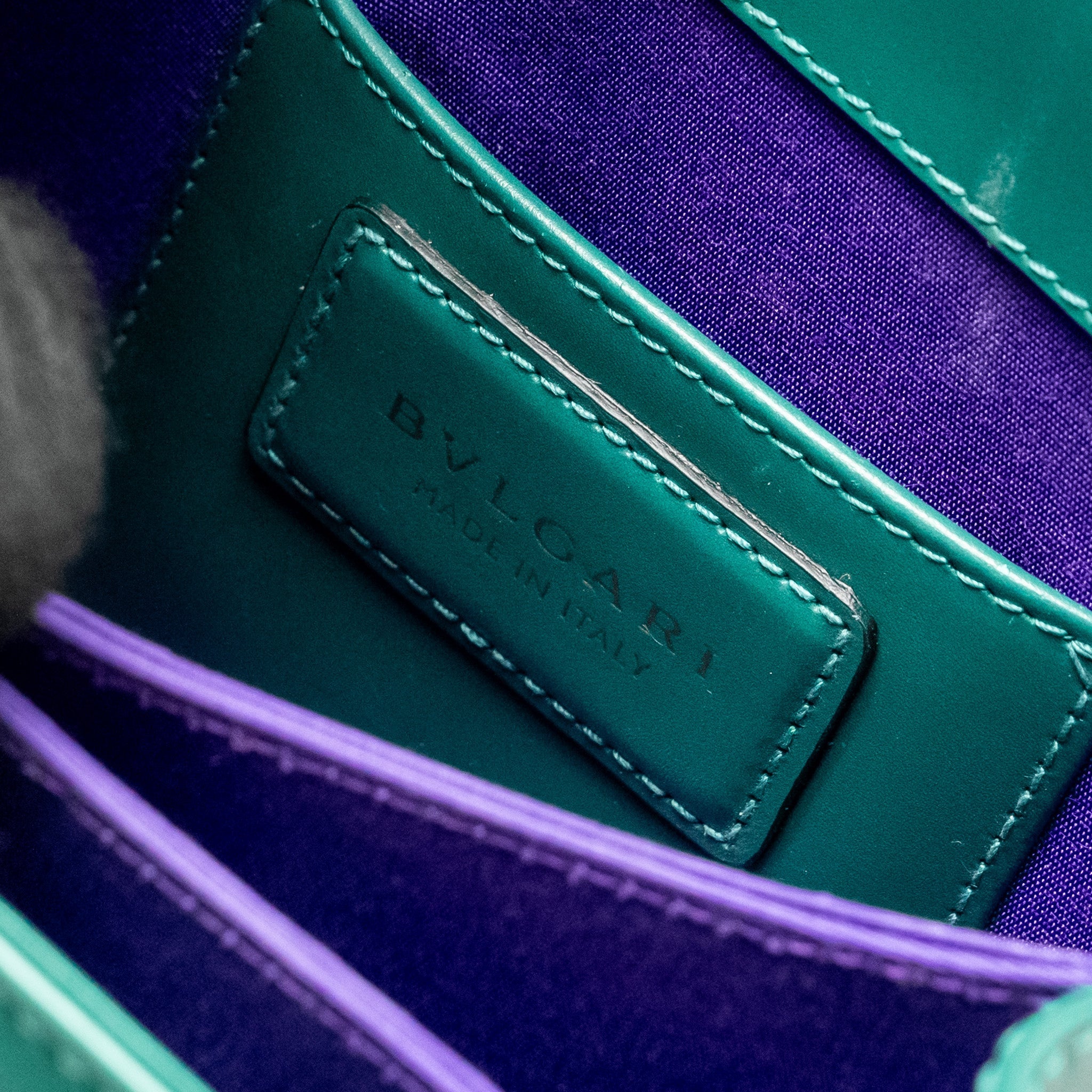 BVLGARI SERPENTI FOREVER TOP HANDLE CALFSKIN GREEN GHW
