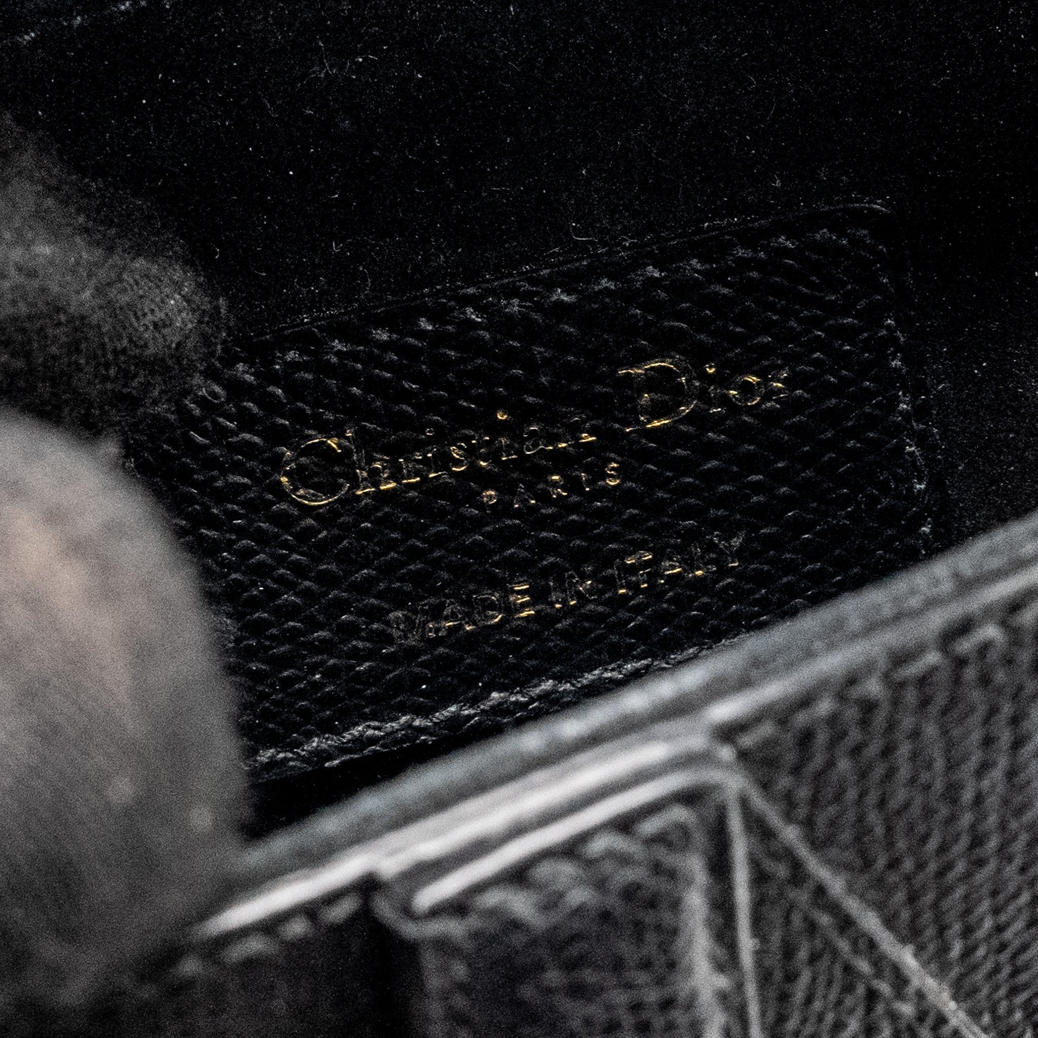 DIOR MINI SADDLE BAG CALFSKIN BLACK GHW