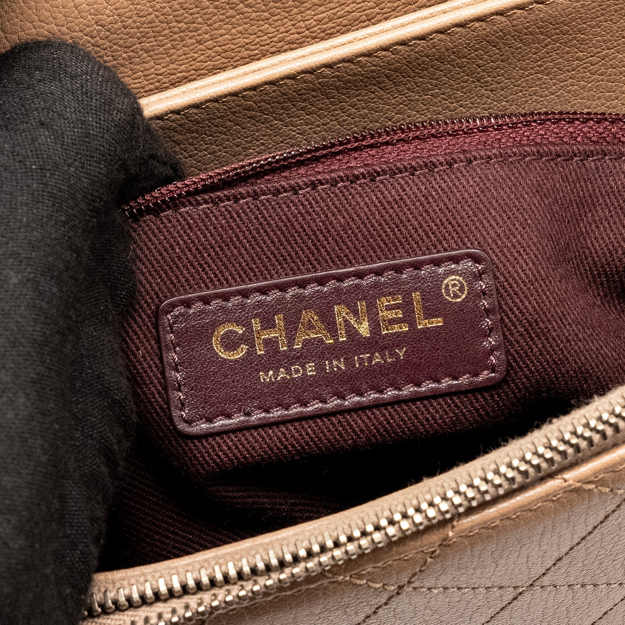 CHANEL COCO CURVE FLAP BAG CALFSKIN BEIGE GHW