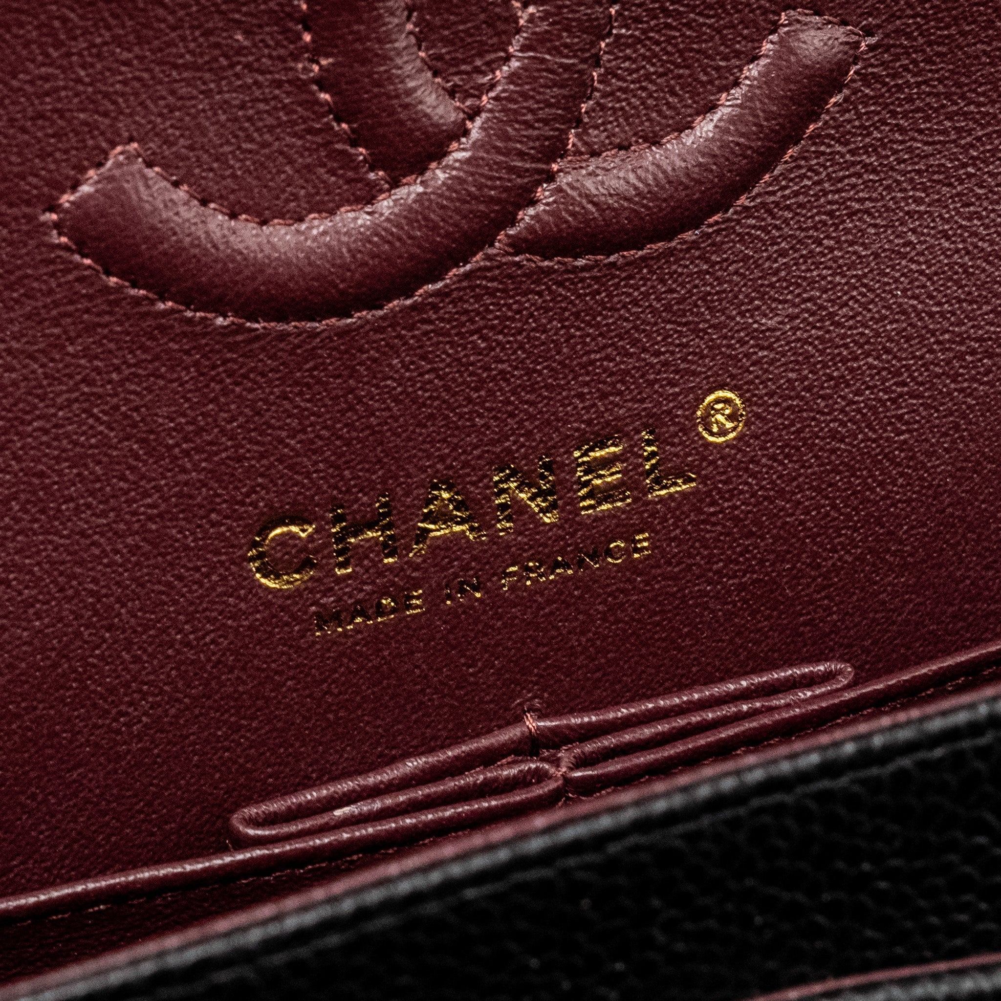 CHANEL SMALL CLASSIC DOUBLE FLAP BAG CAVIAR BLACK GHW (MICROCHIP)