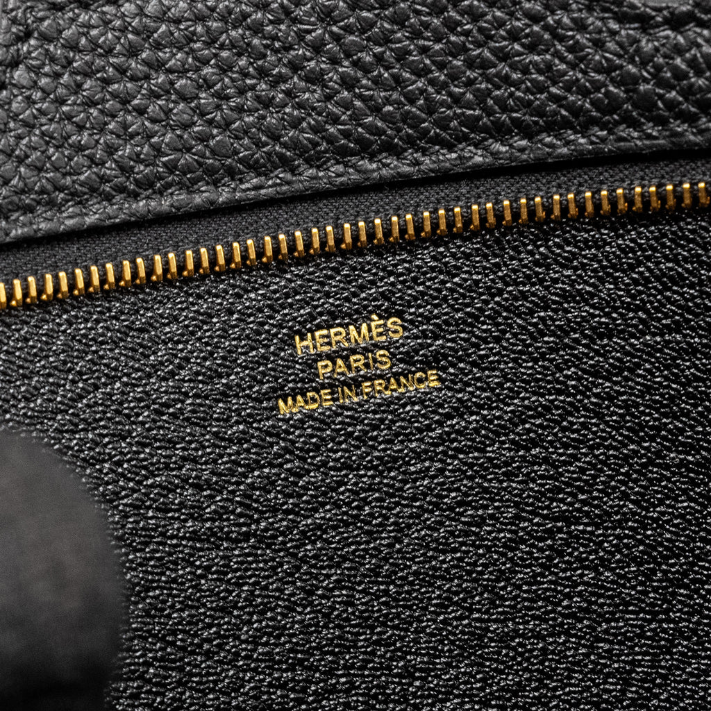 HERMES POCHETTE BACKPOCKET 25 TOGO BLACK GHW