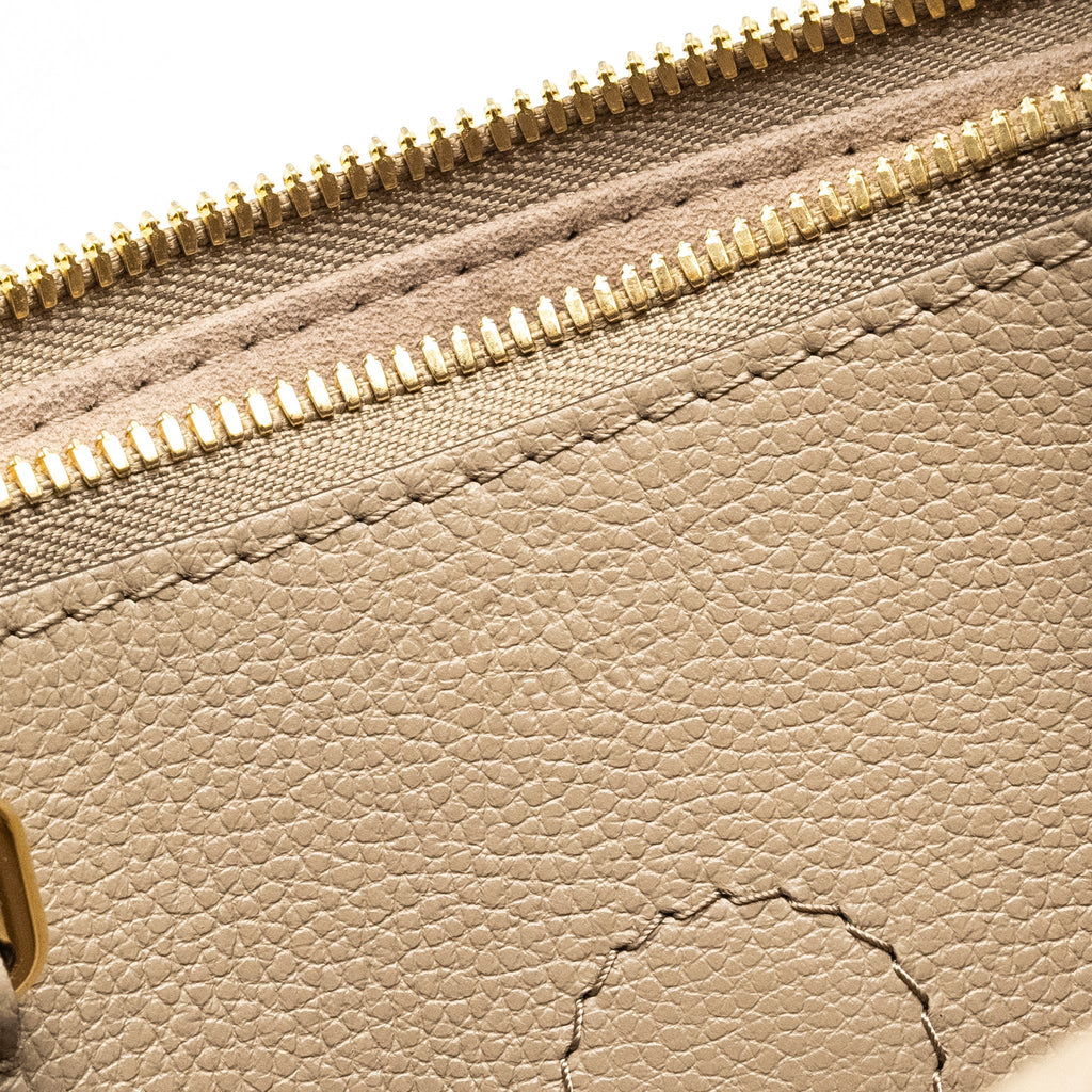 LOUIS VUITTON TRIANON TOTE BAG PM MONOGRAM EMPREINTE TOURTERELLE/CRÈME BEIGE GHW