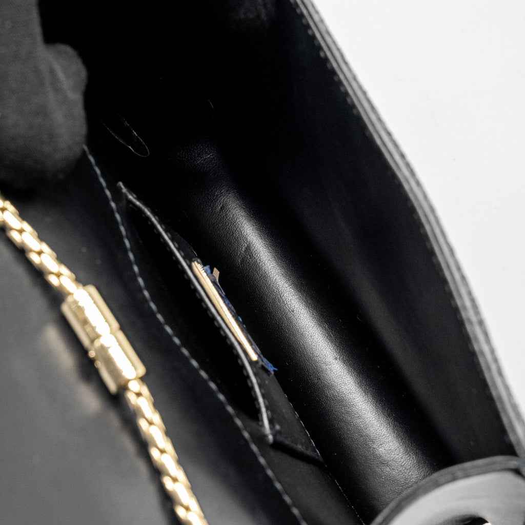 BVLGARI SERPENTI FOREVER BAG GALUCHAT BLACK/ GREY LGHW