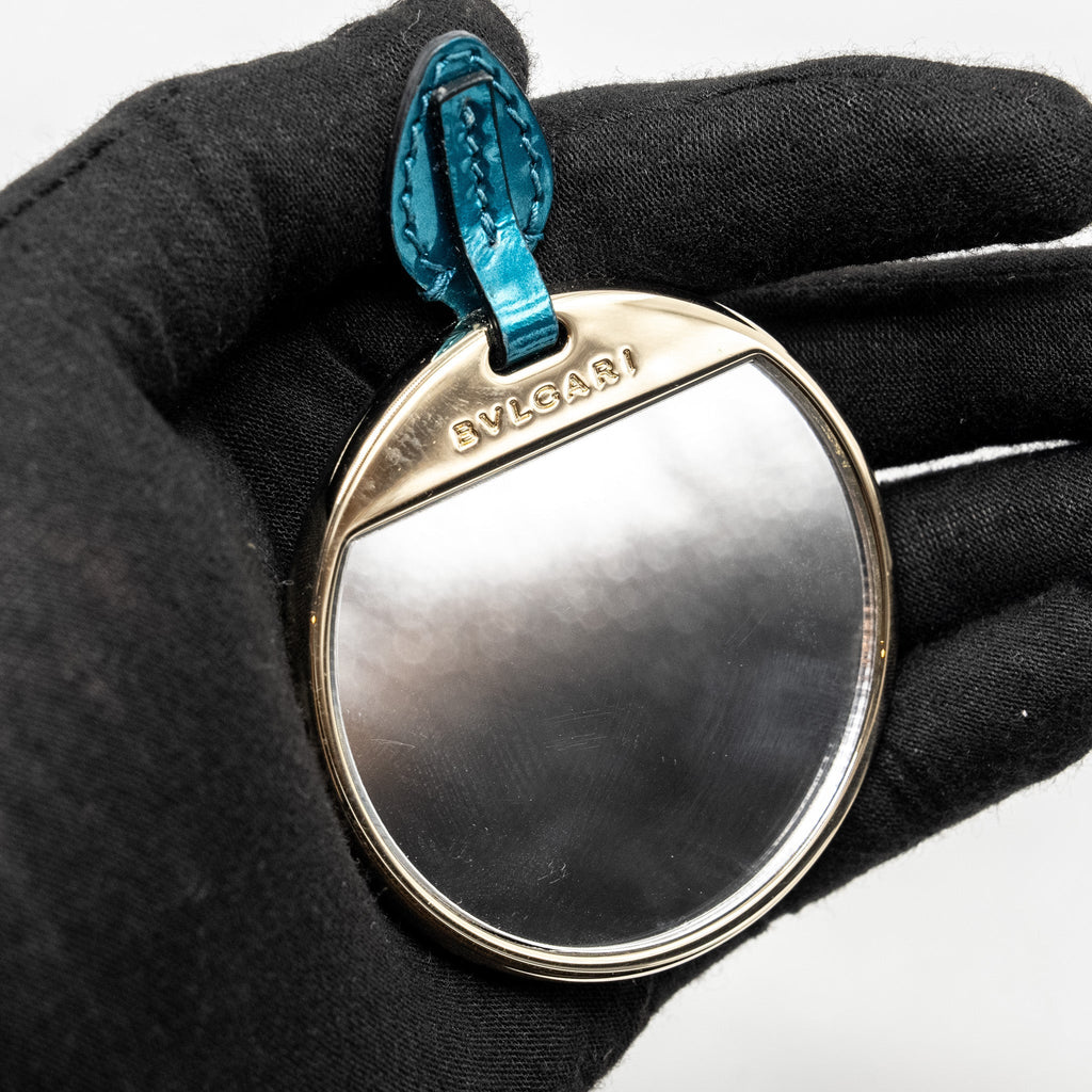 BVLGARI SERPENTI FOREVER BAG PATENT METALLIC BLUE LGHW