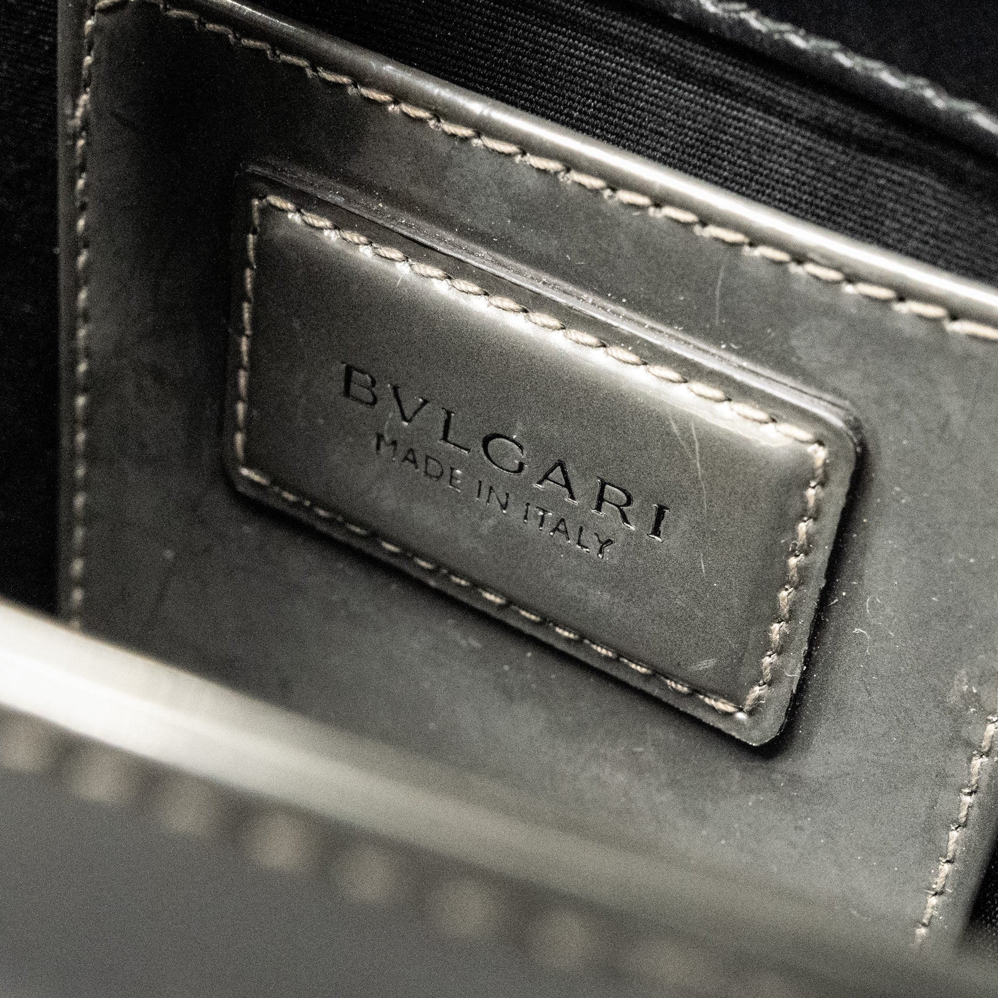BVLGARI SERPENTI FOREVER SHOULDER BAG LEATHER SILVER LGHW
