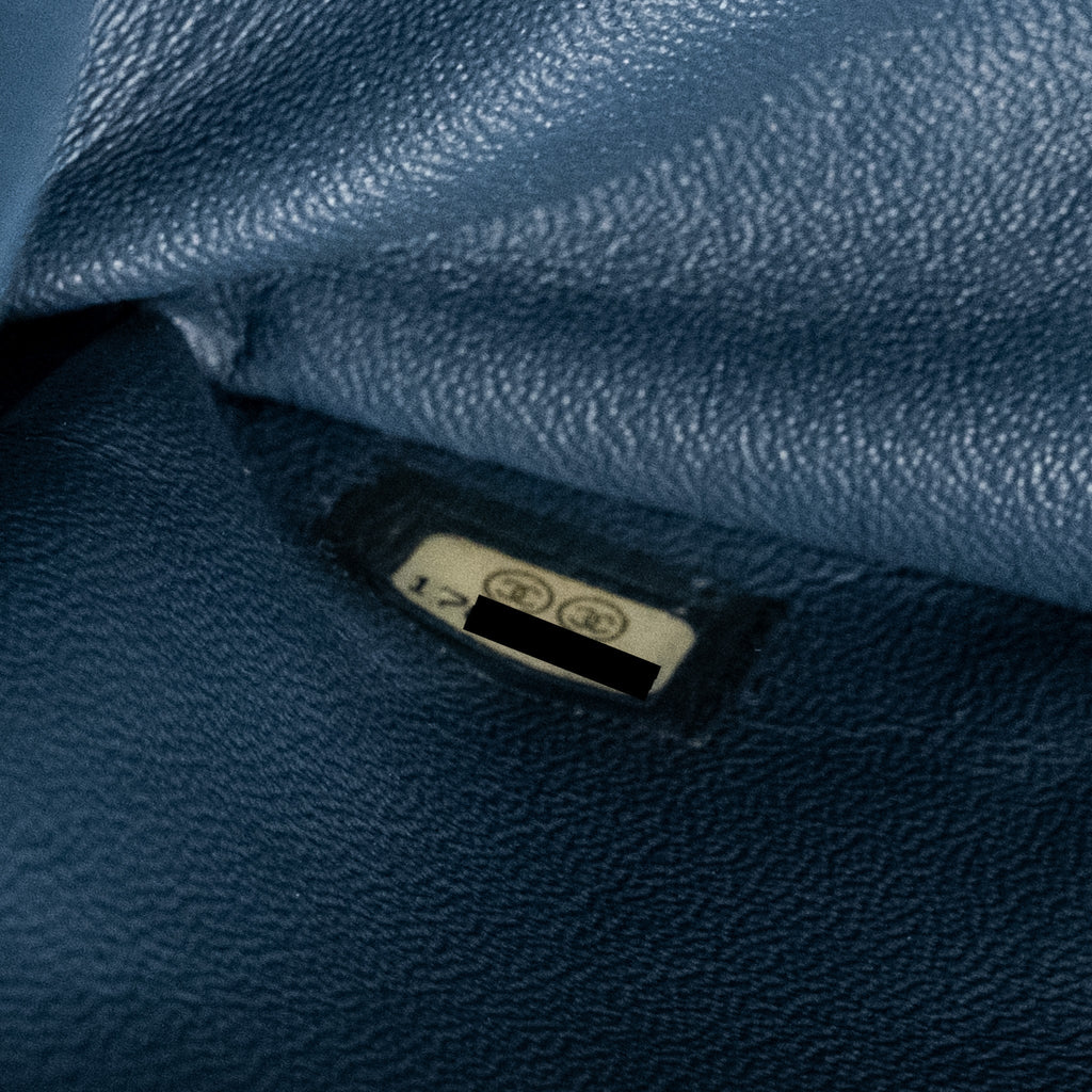 CHANEL MAXI 2.55 REISSUE FLAP BAG CAVIAR BLUE RUTHENIUM HARDWARE