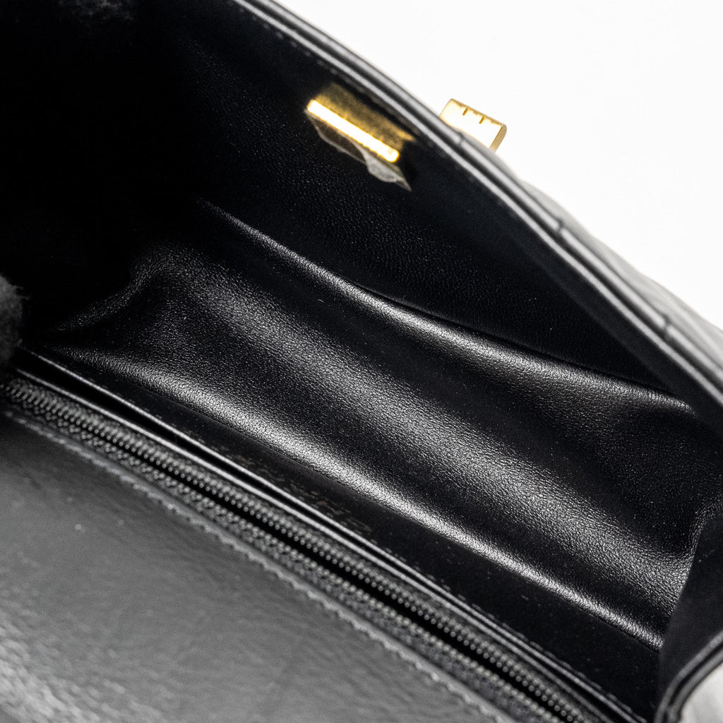 CHANEL MINI 2.55 REISSUE CHEVRON CALFSKIN BLACK GHW (MICROCHIP)
