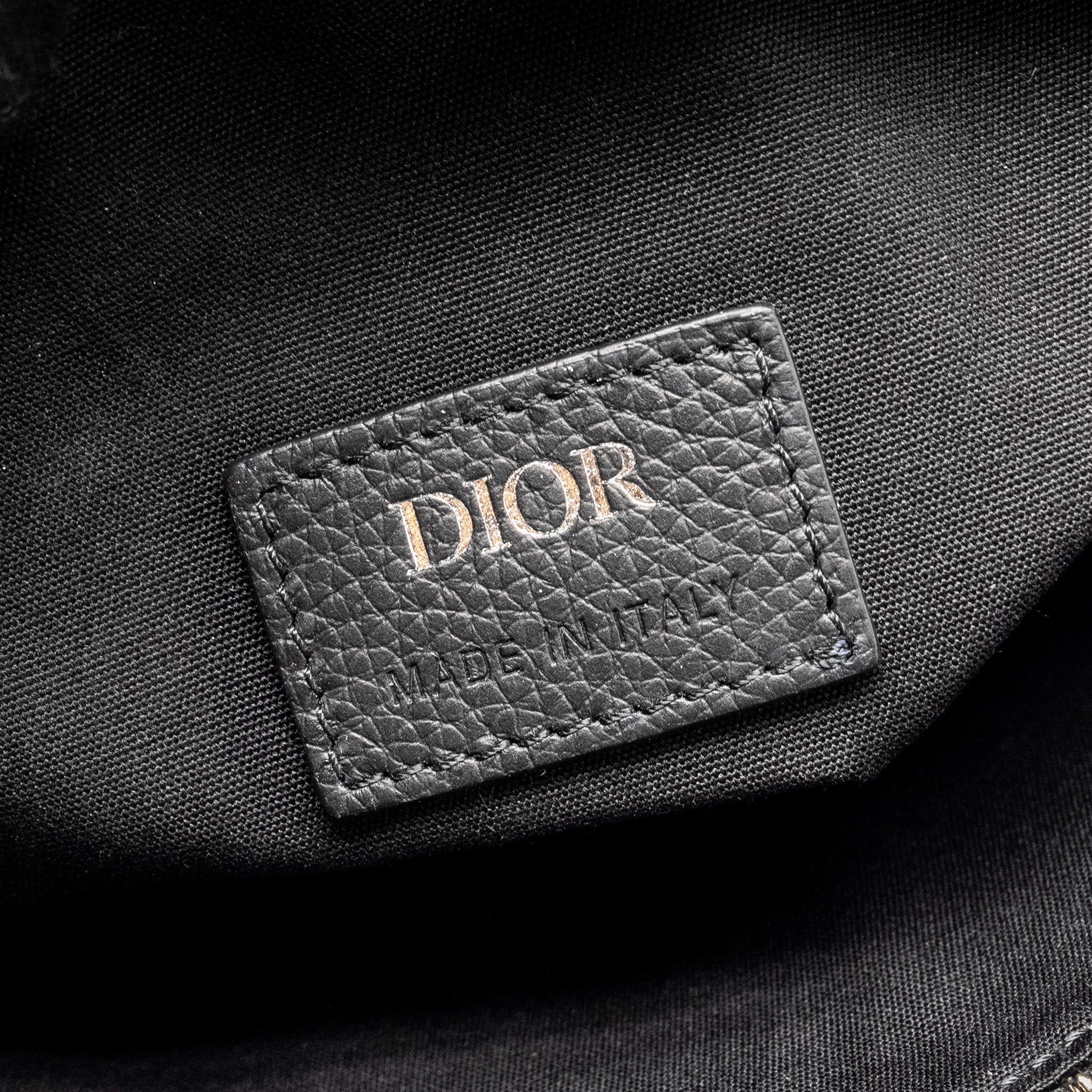 DIOR HOMME SADDLE BAG OBLIQUE JACQUARD BEIGE/BLACK GHW