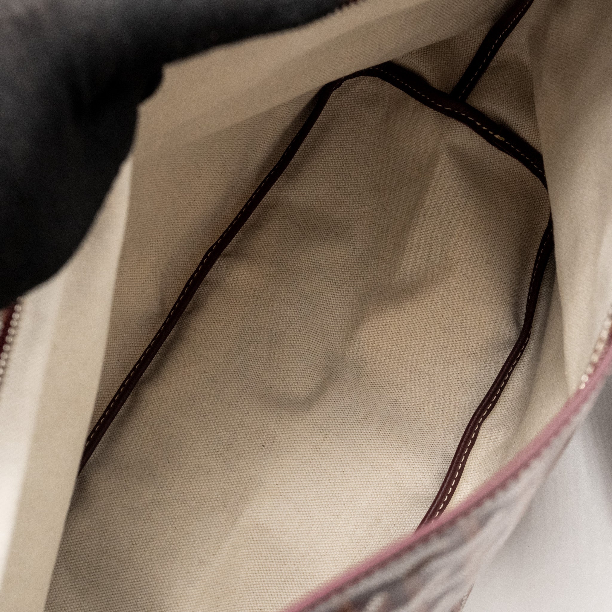 GOYARD BOHEME HOBO BAG GOYARDINE CANVAS/CALFSKIN BURGUNDY SHW