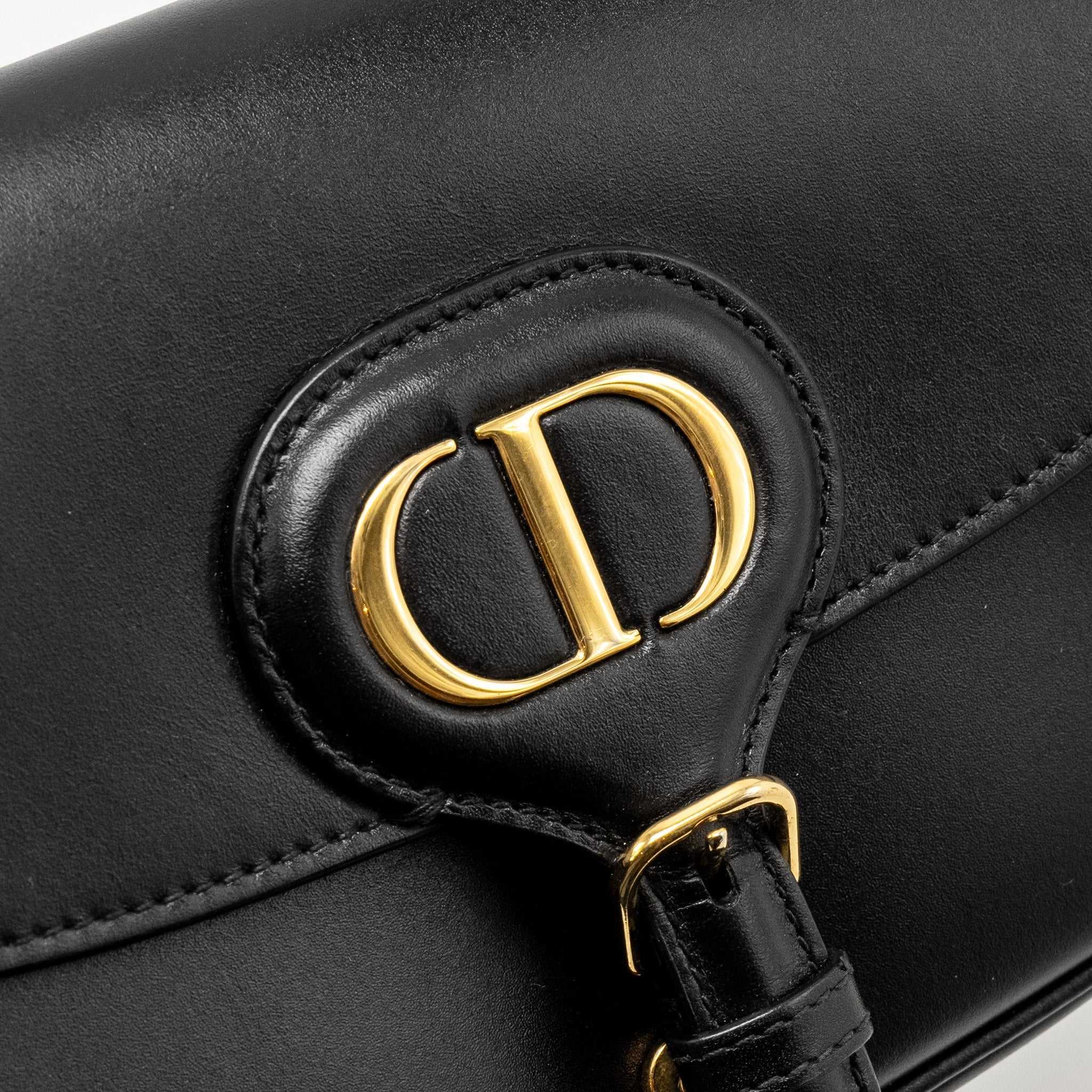 DIOR BOBBY EAST-WEST BAG BOX CALFSKIN BLACK GHW