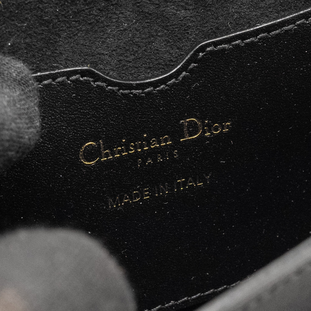 DIOR BOBBY EAST-WEST BAG BOX CALFSKIN BLACK GHW