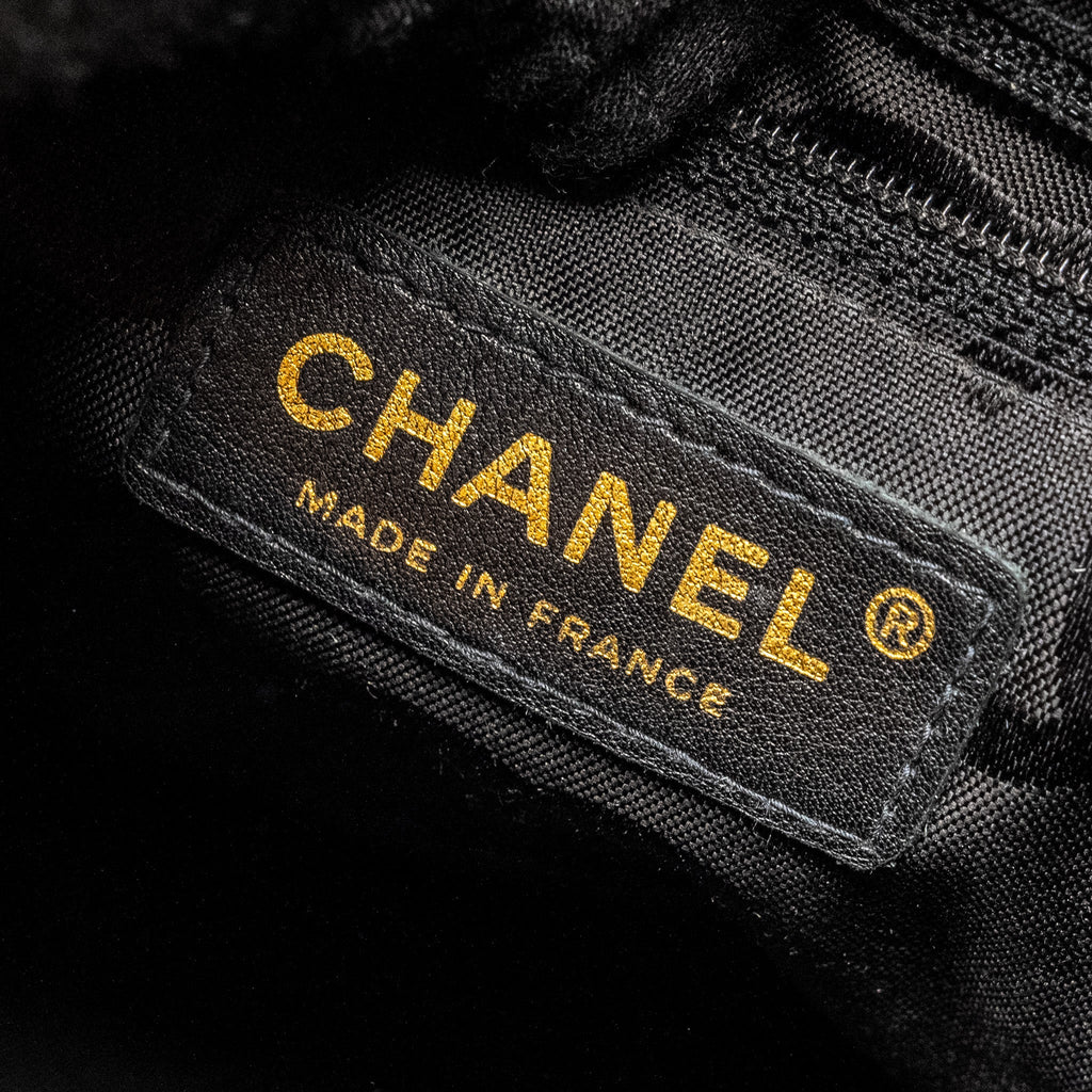 CHANEL VINTAGE WILD STITCH SHOULDER BAG CALFSKIN BLACK GHW