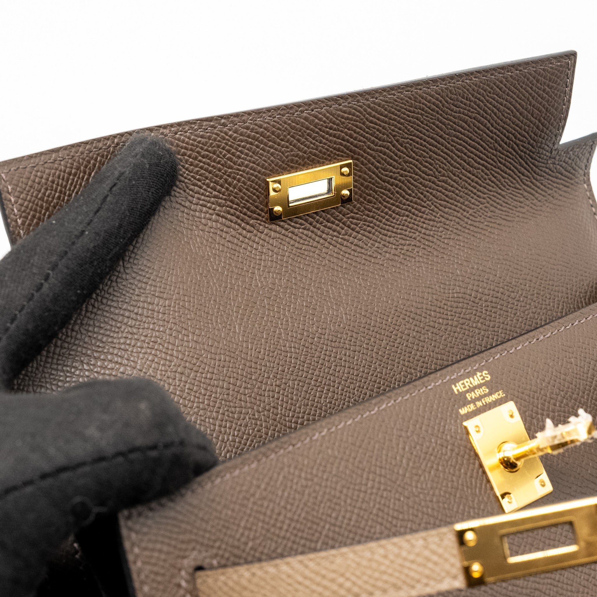 HERMES KELLY 25 EPSOM ECORCE/ETOUPE/NOIR GHW