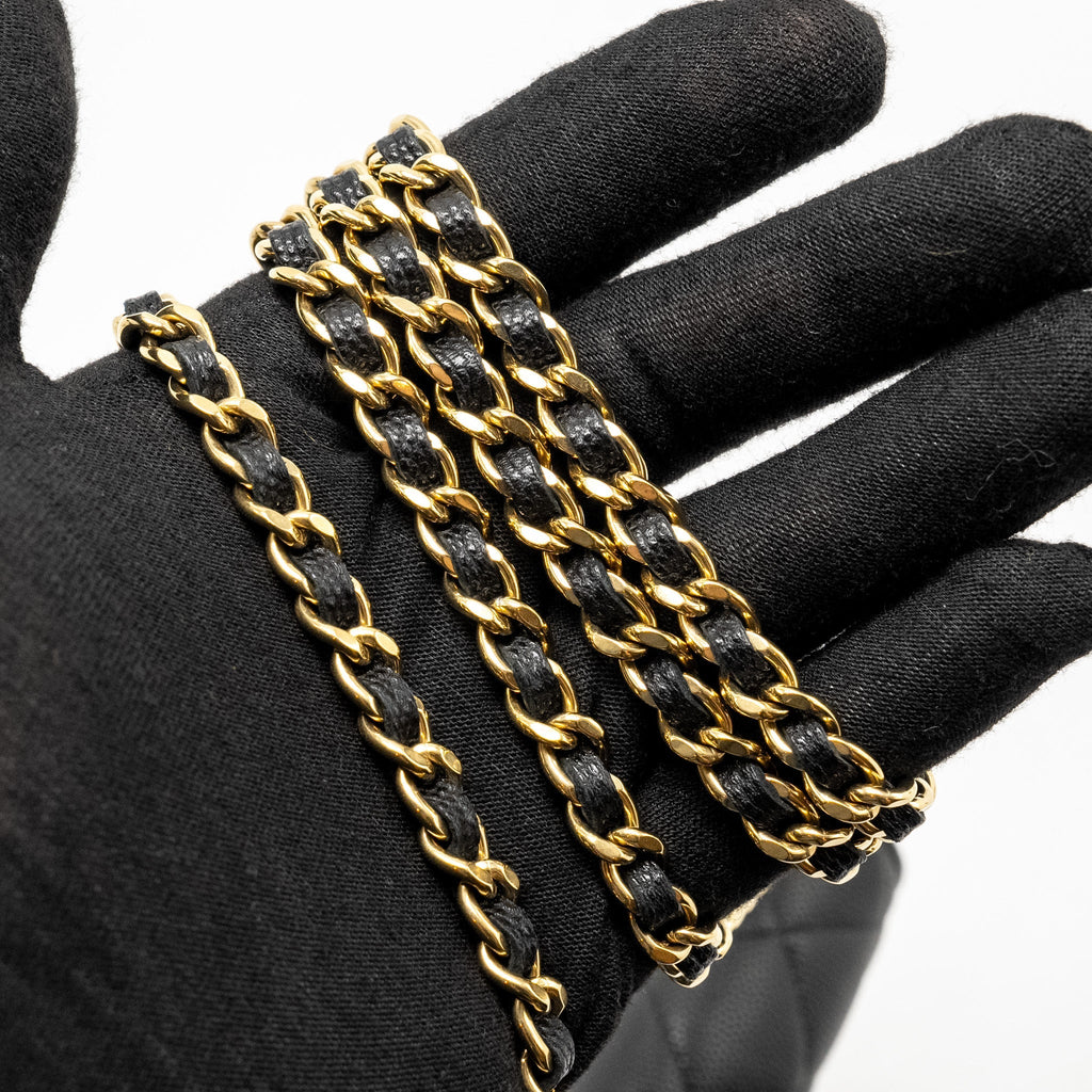 CHANEL COCO CASINO WALLET ON CHAIN CAVIAR BLACK GHW (MICROCHIP)