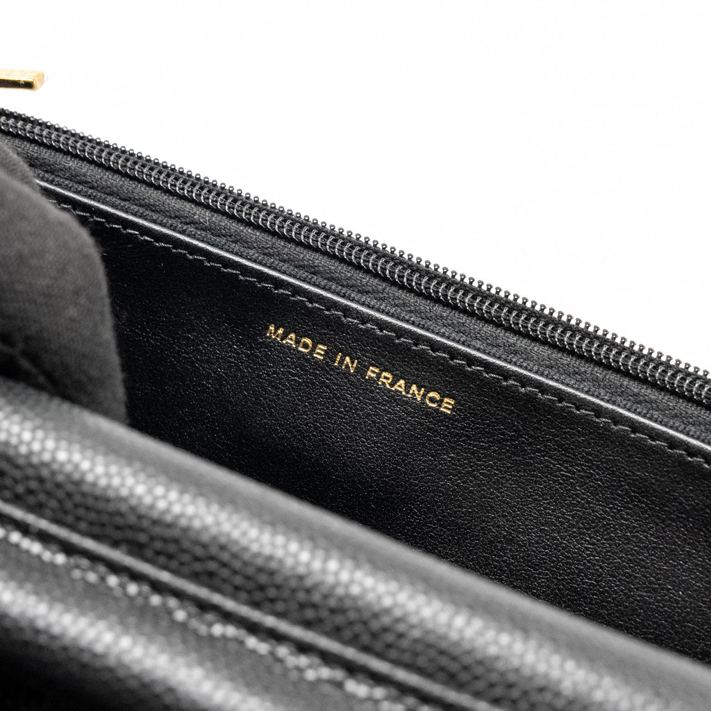 CHANEL COCO CASINO WALLET ON CHAIN CAVIAR BLACK GHW (MICROCHIP)