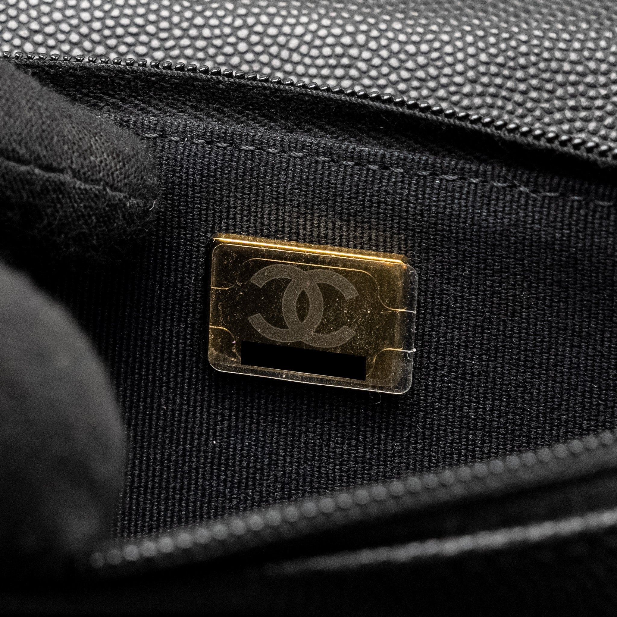 CHANEL COCO CASINO WALLET ON CHAIN CAVIAR BLACK GHW (MICROCHIP)