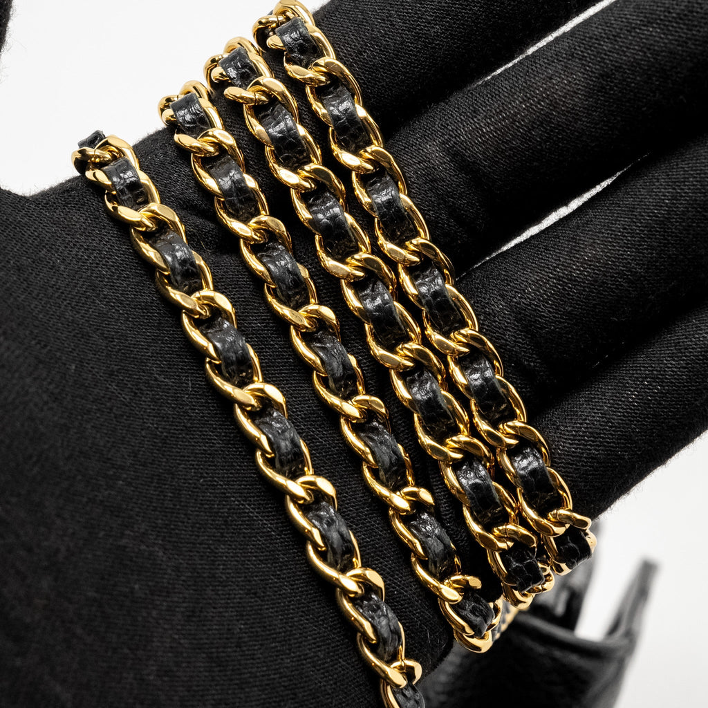 CHANEL CLASSIC WALLET ON CHAIN CAVIAR BLACK GHW