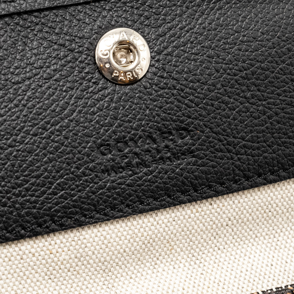 GOYARD BOHEME HOBO BAG GOYARDINE CANVAS/CALFSKIN BLACK SHW